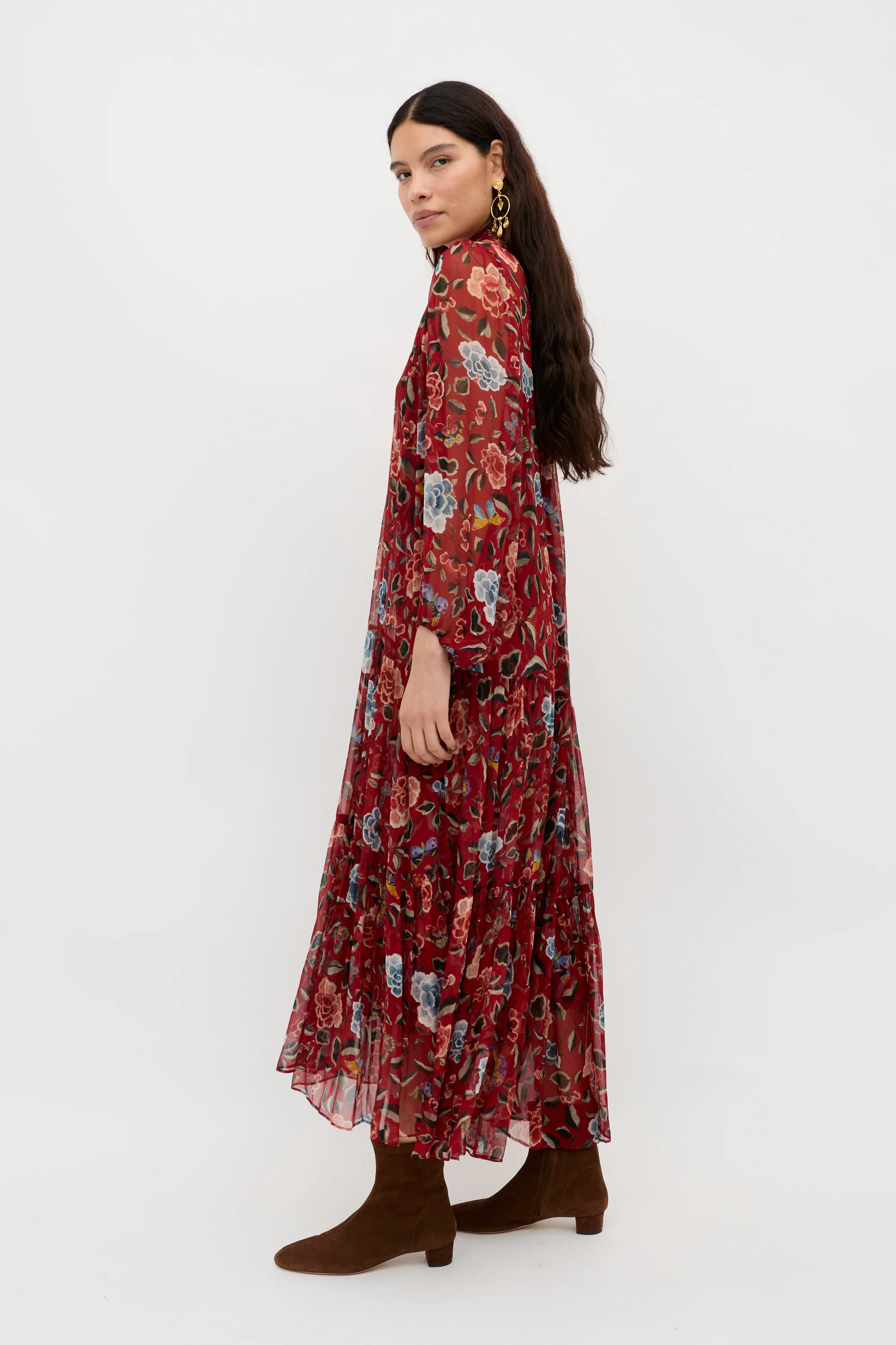 Adalind - Butterfly Floral Burgundy - Image 2