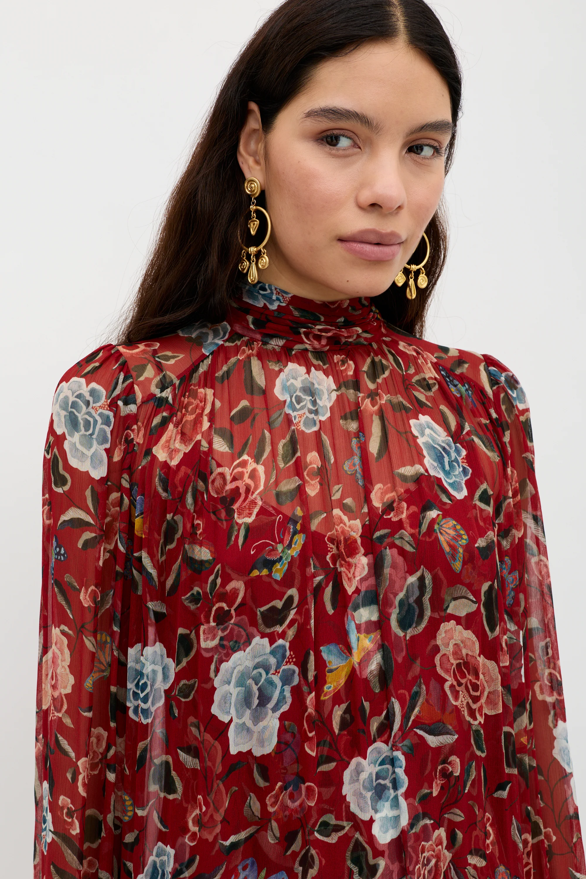Adalind - Butterfly Floral Burgundy - Image 4