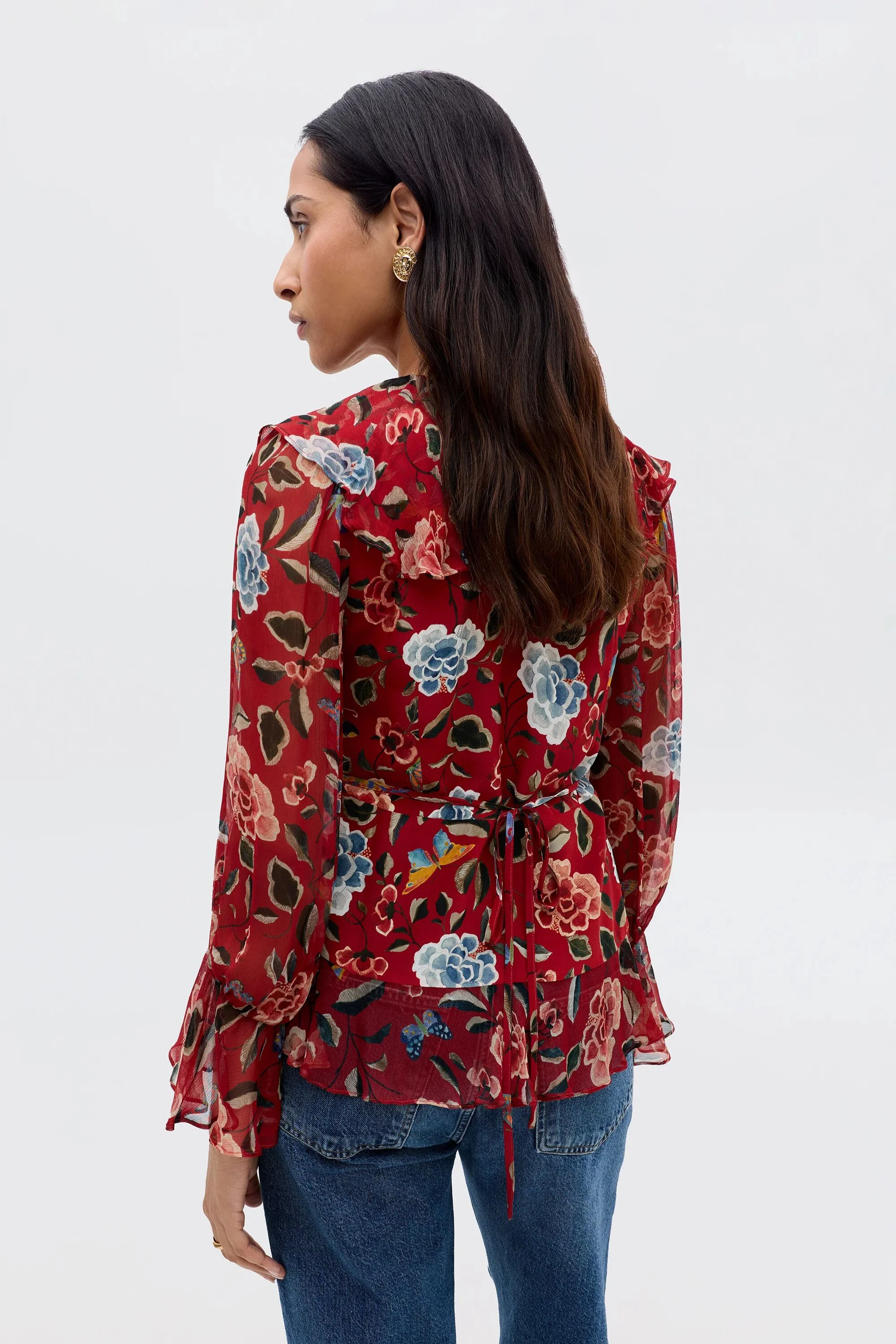 Ami - Butterfly Floral Burgundy - Image 2