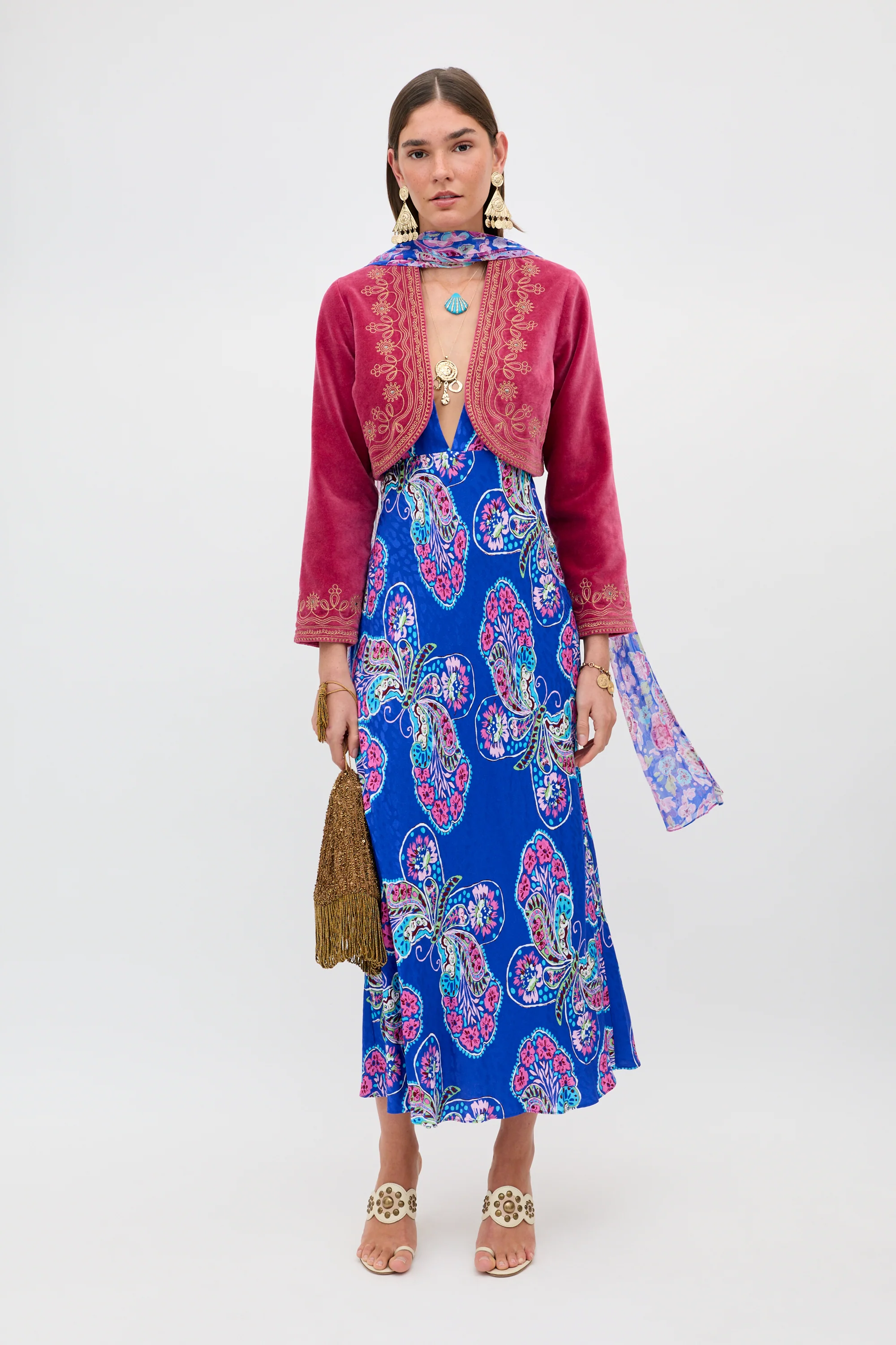 Amy - Butterfly Bloom Jacquard Blue - Image 3