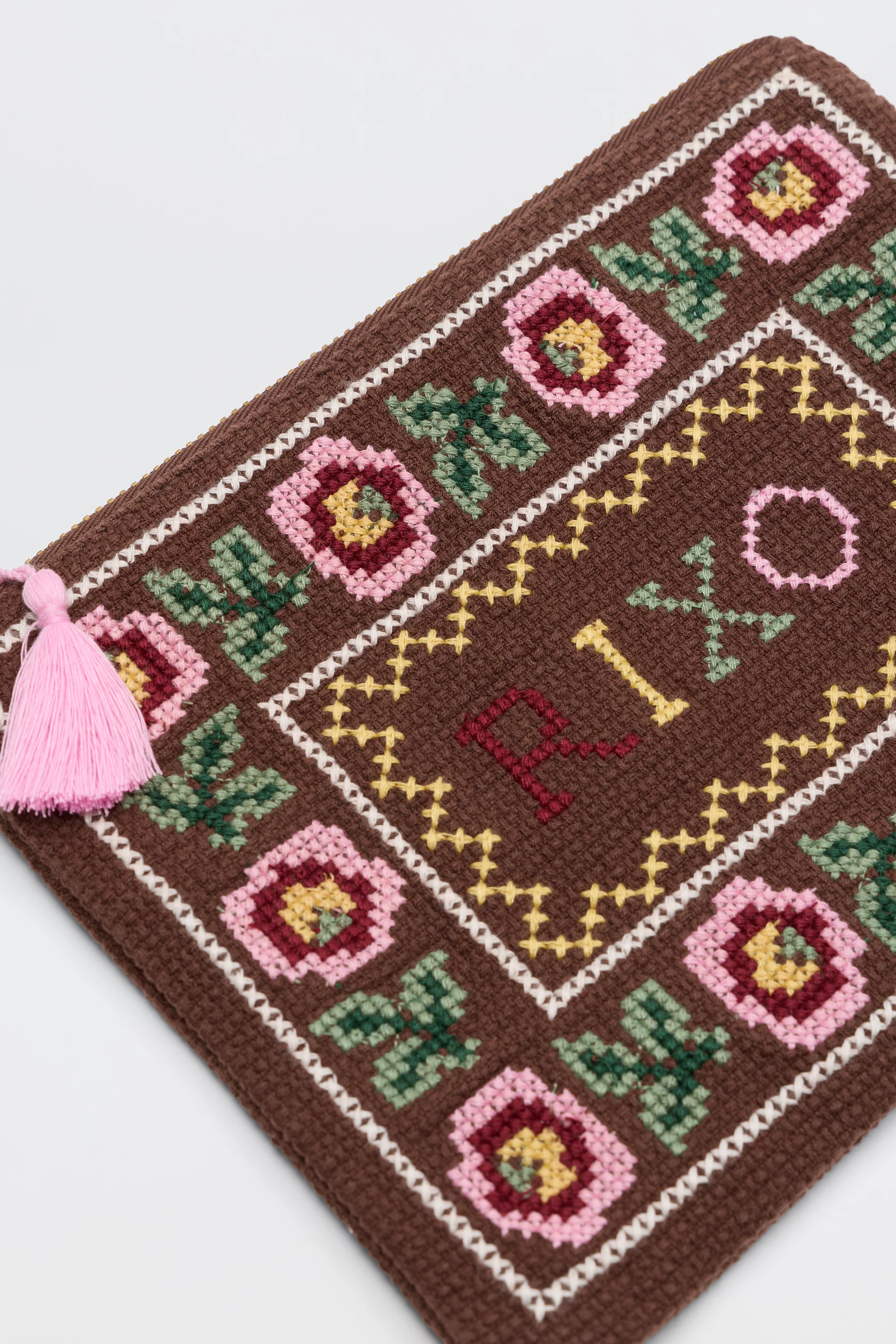 Beau  -  Rosalia Cross Stitch Embroidery Brown - Image 2