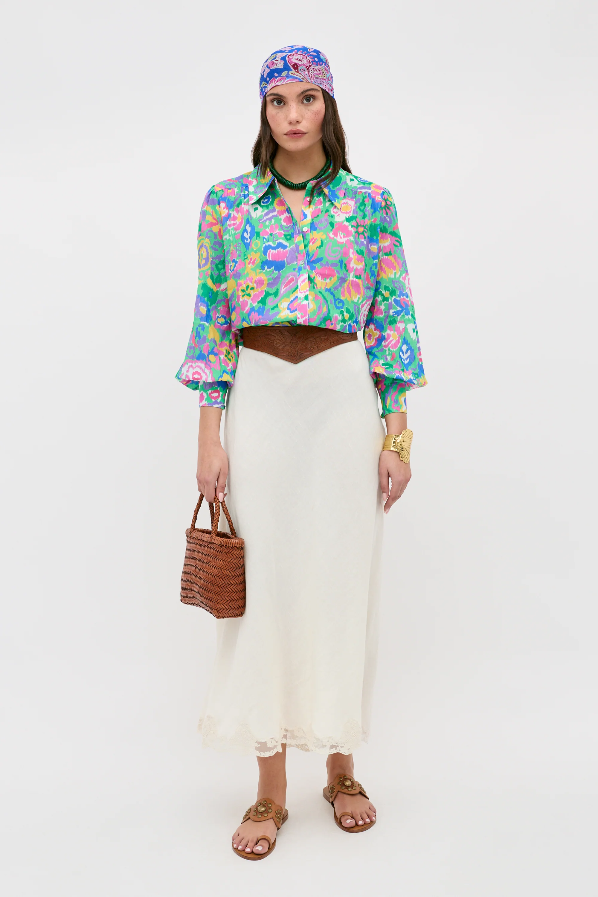 Blake - Ikat Bloom Green - Image 6