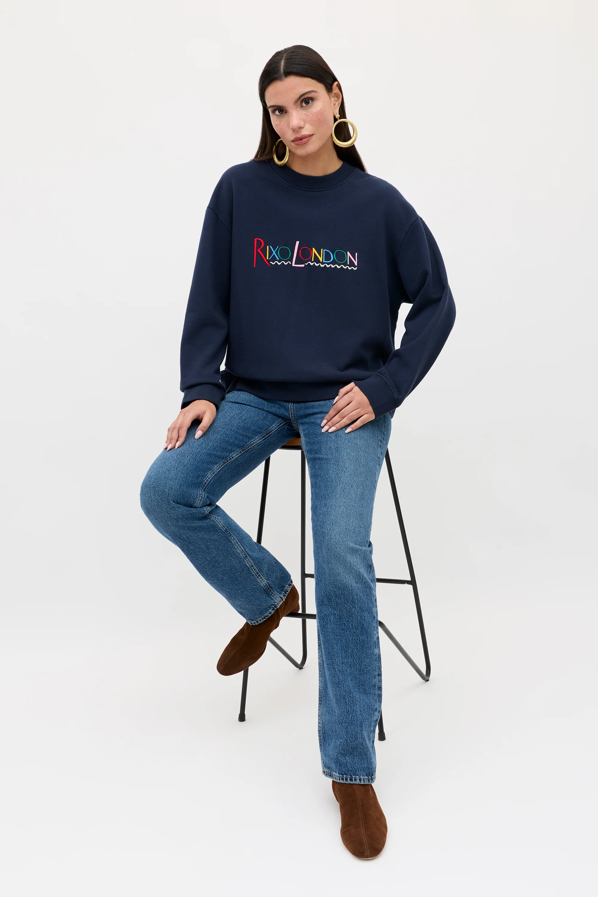 Blaze  -  London Embroidery Navy - Image 3