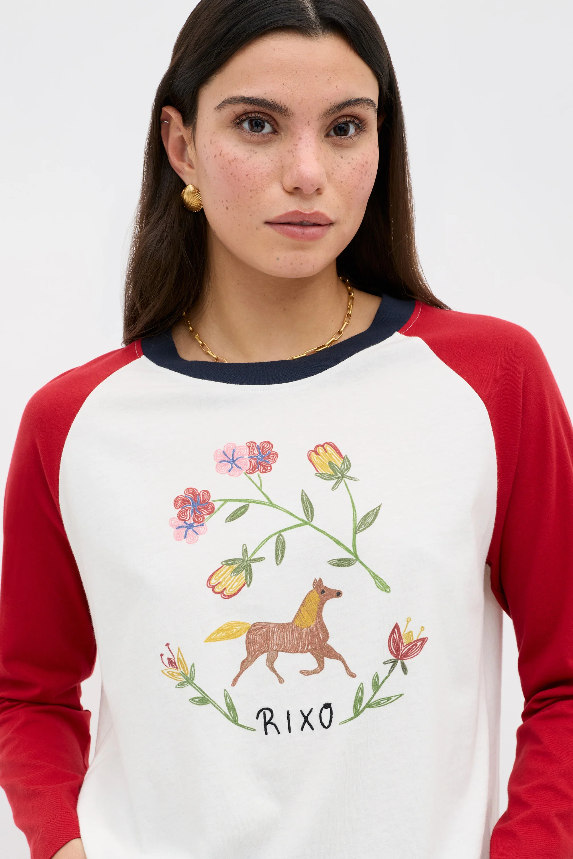 Brynnleigh T-Shirt Pony Floral Ivory - Image 3