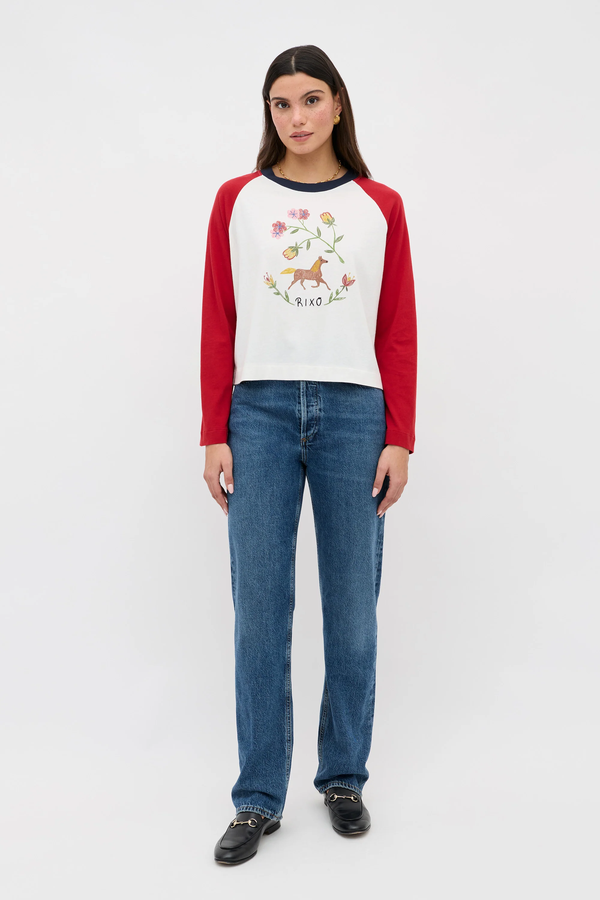 Brynnleigh T-Shirt Pony Floral Ivory - Image 4