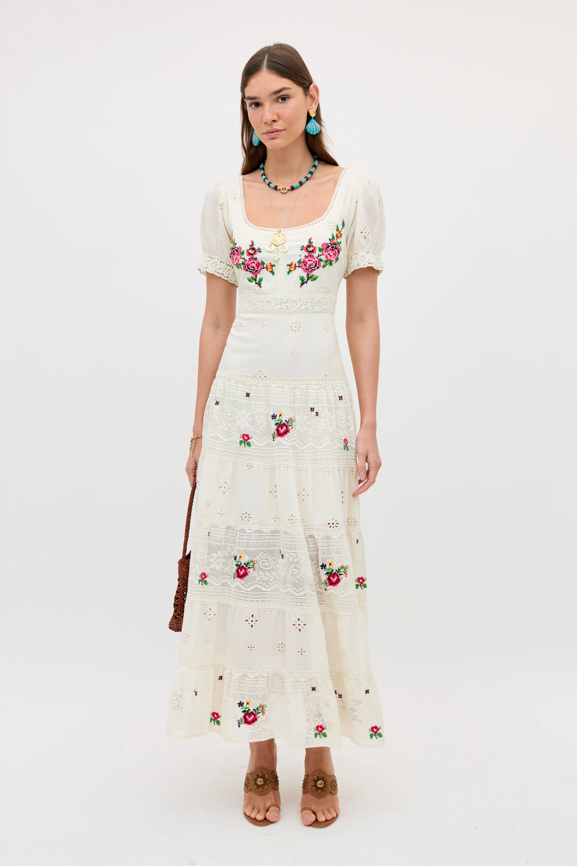 Cady - Spring Rose Embroidery Cream
