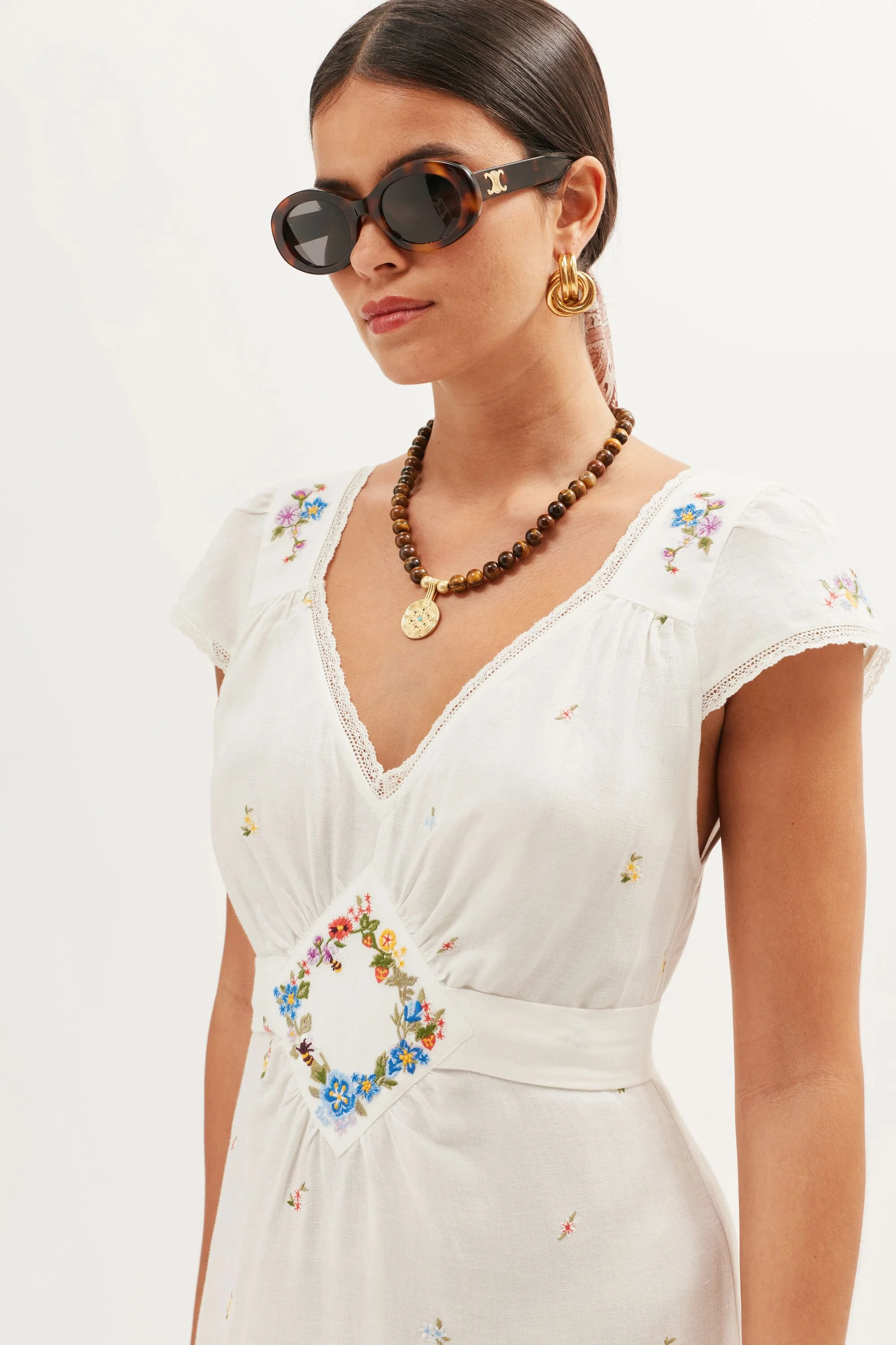 Carey - Meadow Embroidery Ivory - Image 3