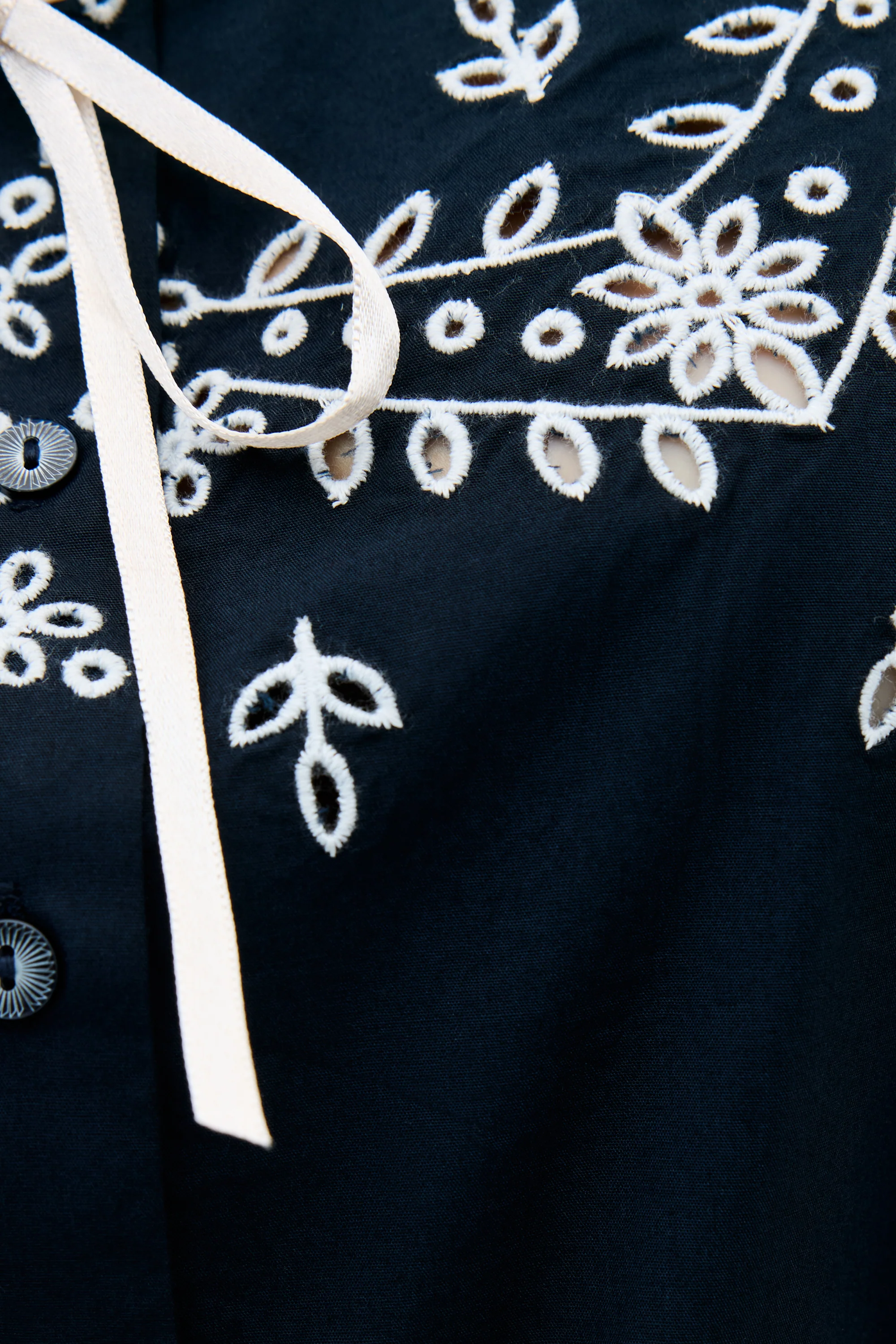 Cassara - Aster Cutwork Embroidery Deep Navy - Image 4