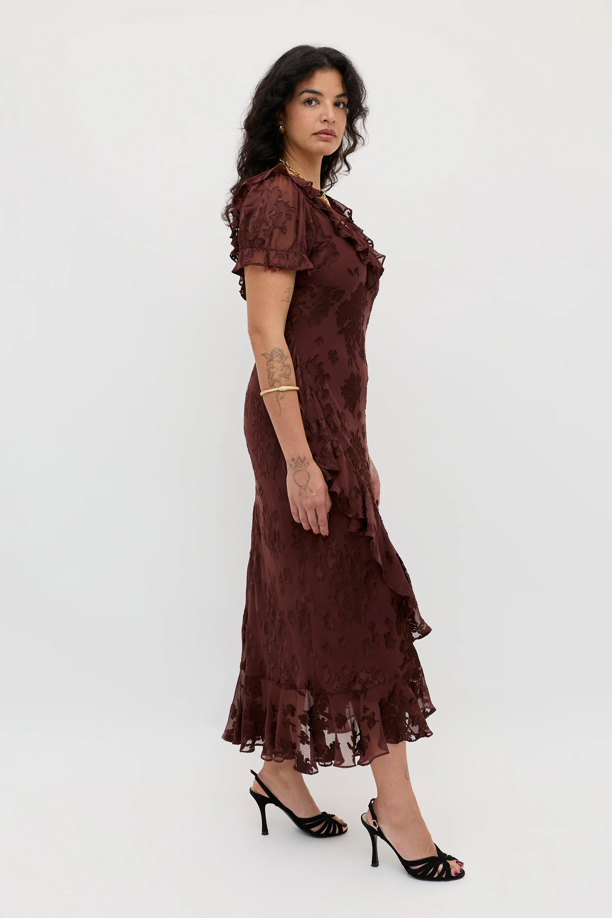 Clementina  -  Bouquet Devoré Brown - Image 5