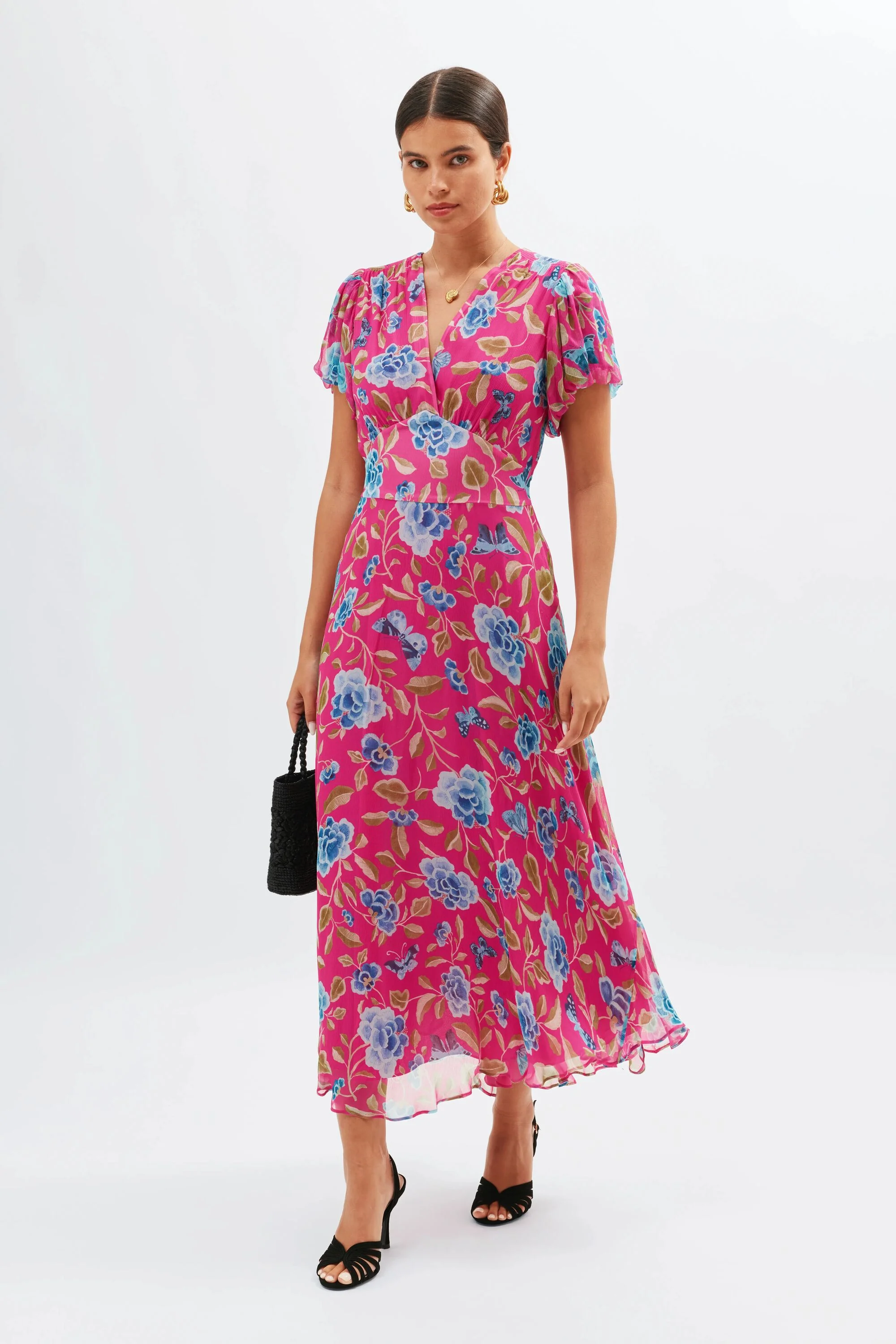 Corrine - Butterfly Floral Magenta