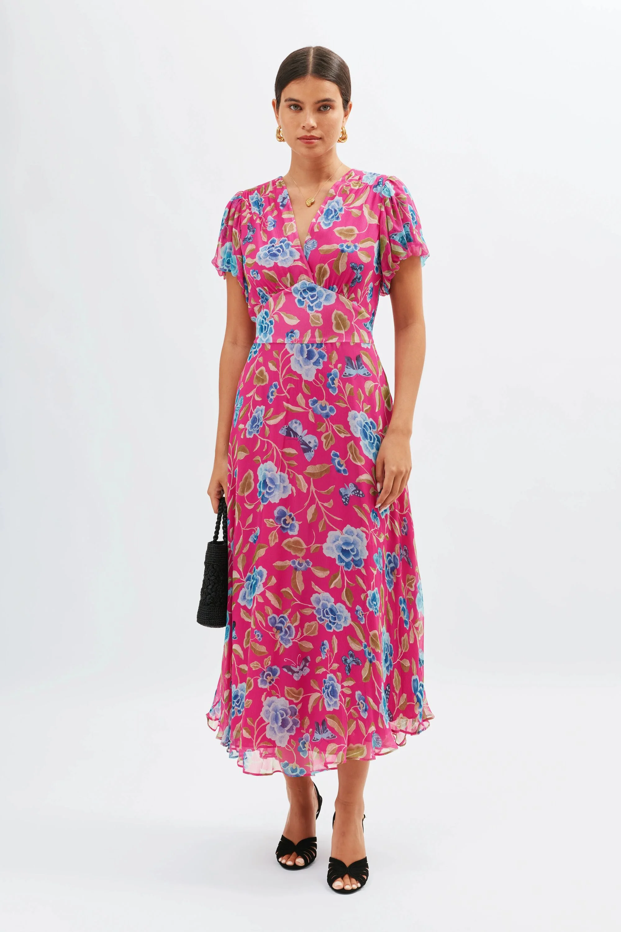 Corrine - Butterfly Floral Magenta - Image 2