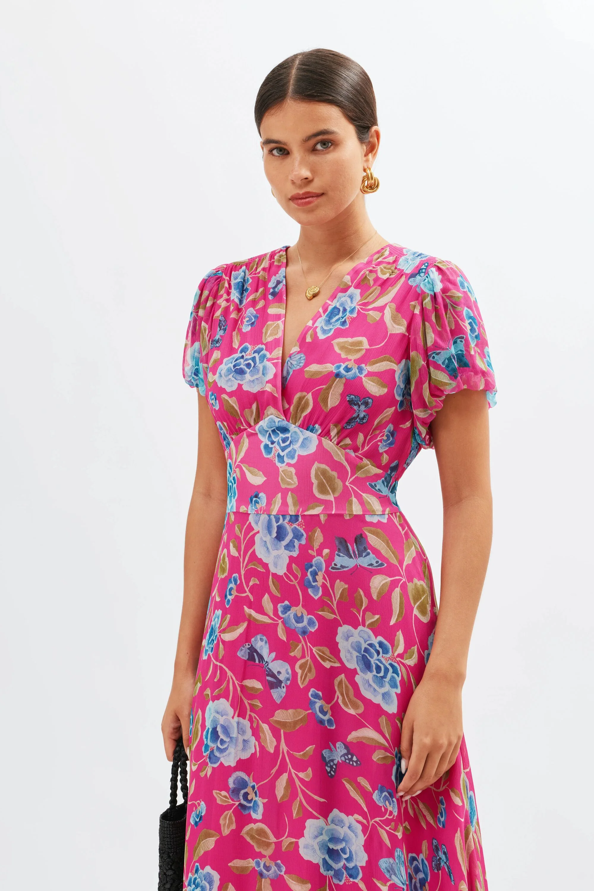 Corrine - Butterfly Floral Magenta - Image 4