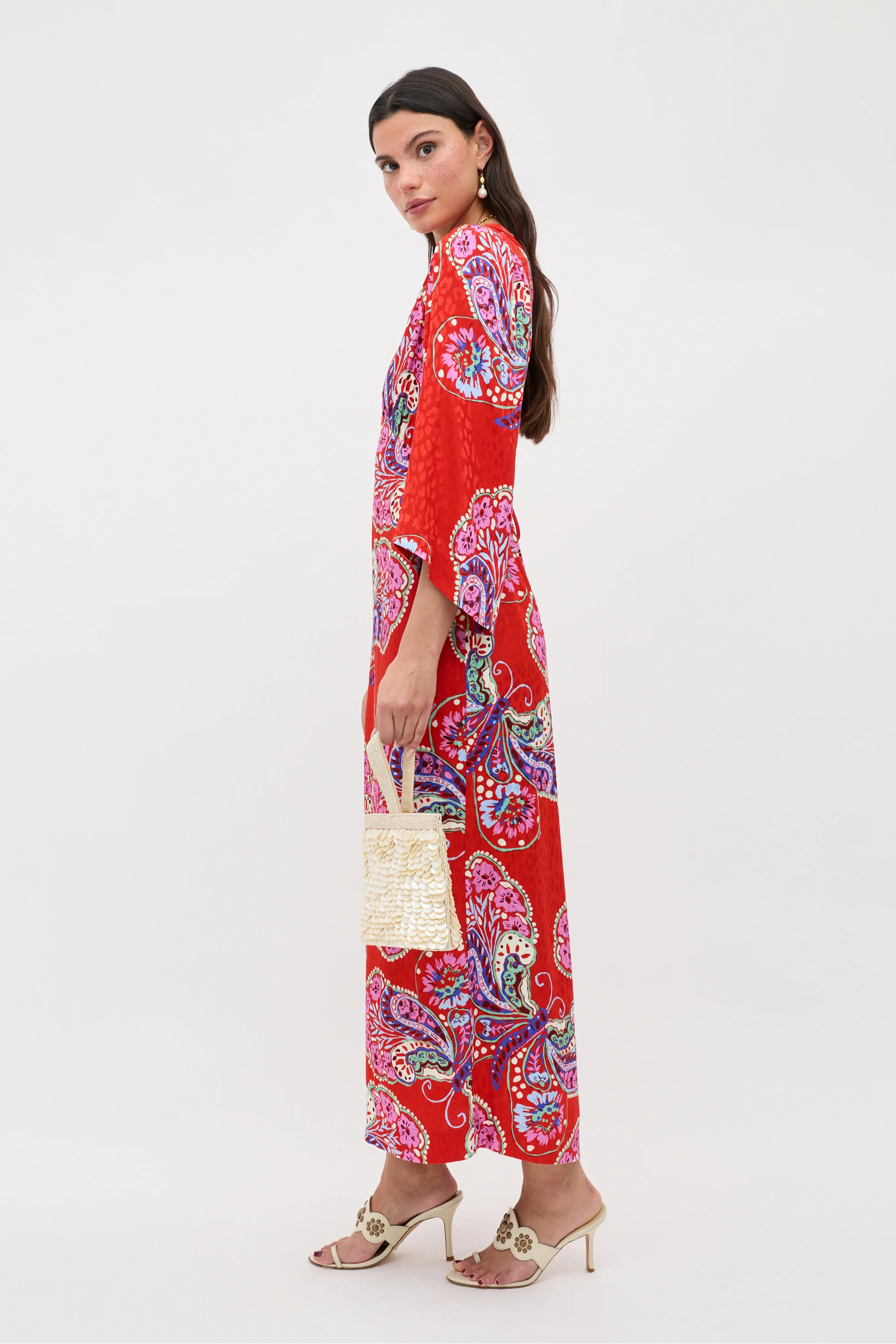 Dahlia - Butterfly Bloom Jacquard Red - Image 3