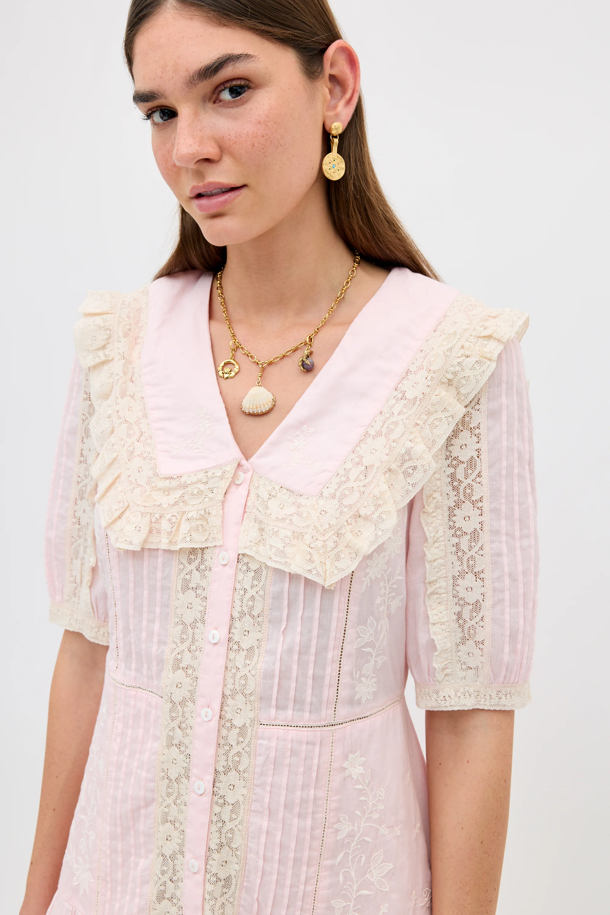 Dove - Pansy Embroidery Vintage Pink - Image 3