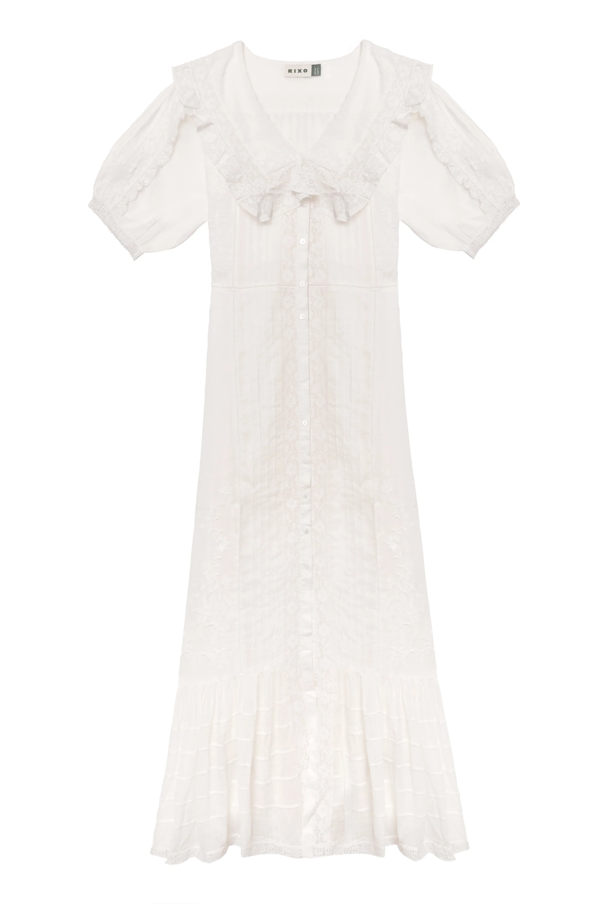 Edina - Pansy Embroidery White - Image 5