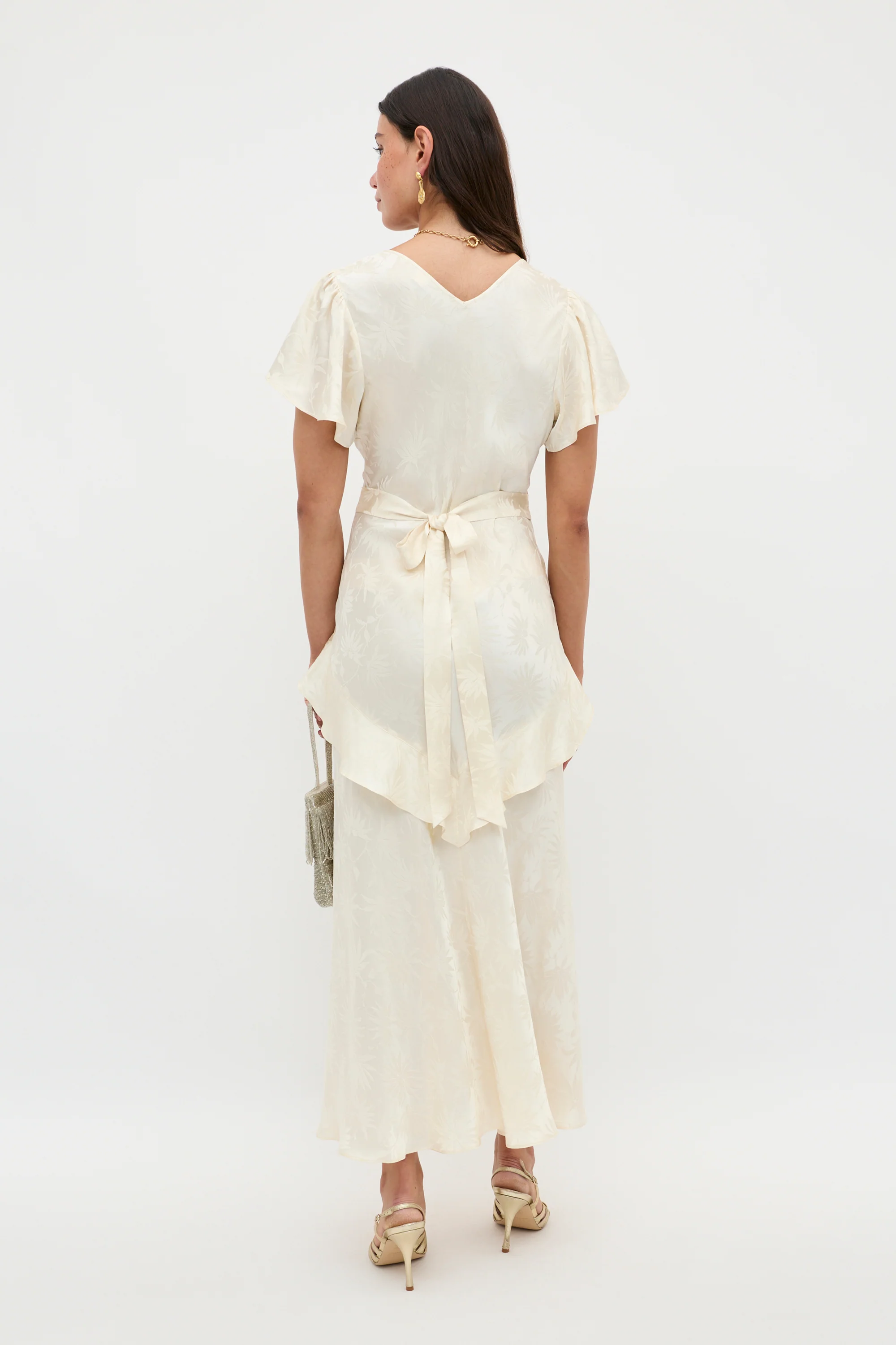 Evie - Daisy Jacquard Champagne - Image 3