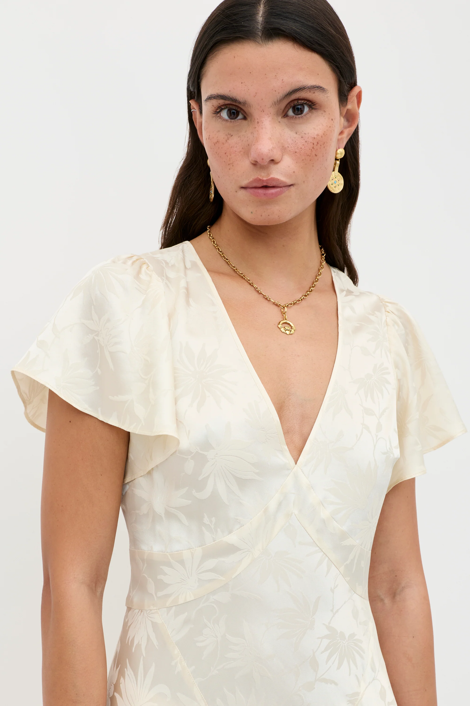 Evie - Daisy Jacquard Champagne - Image 4