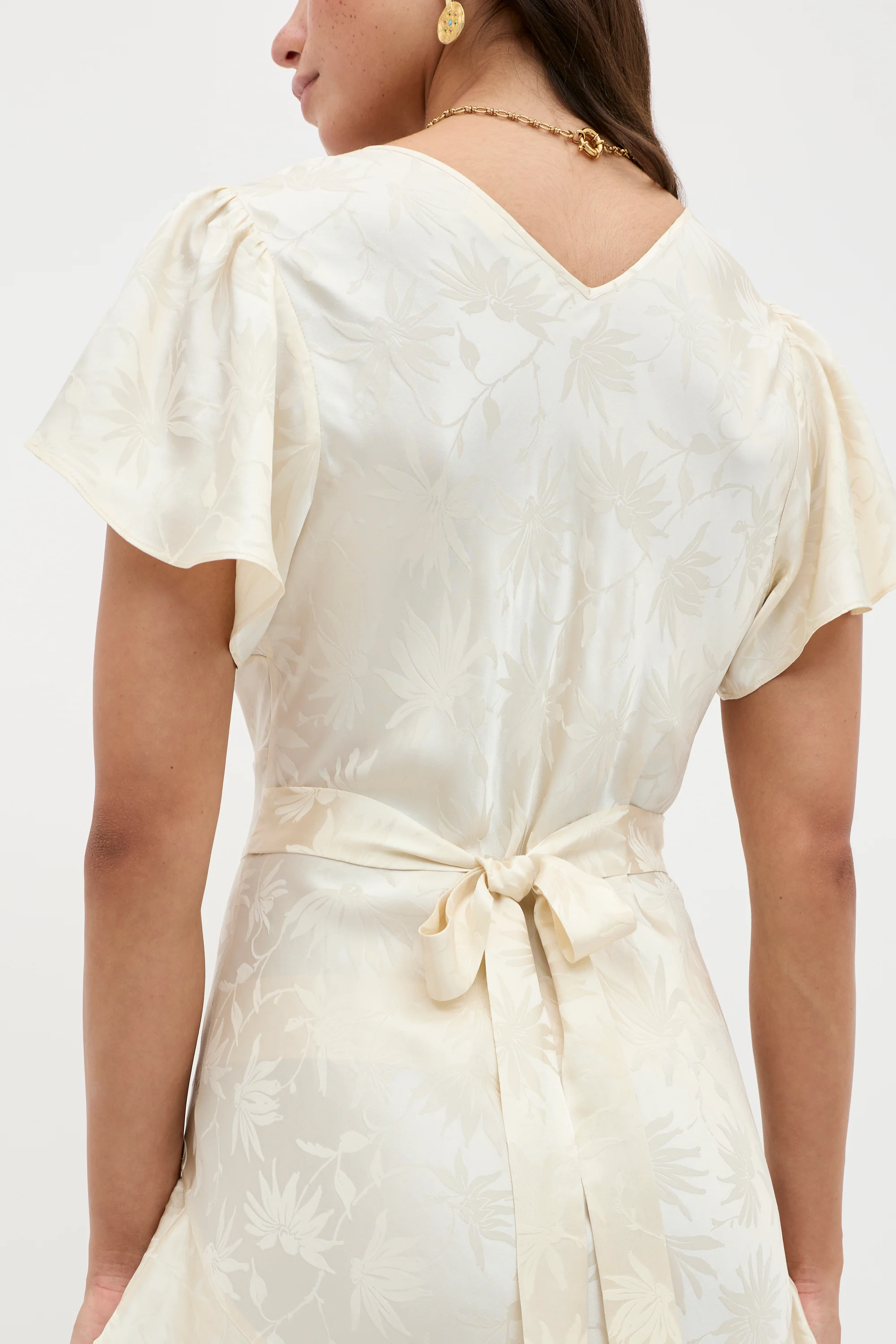 Evie - Daisy Jacquard Champagne - Image 5