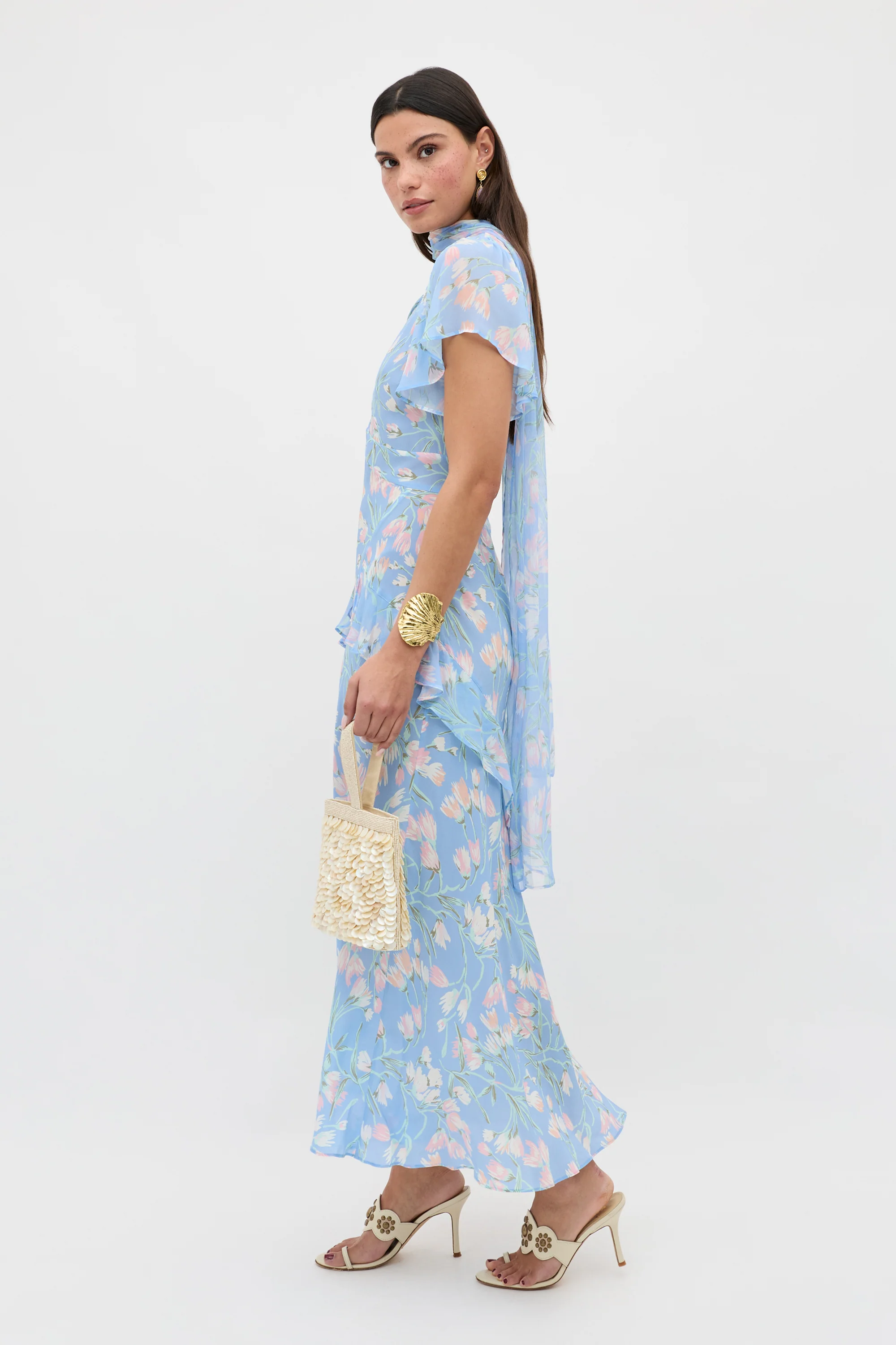 Evie -  Watercolour Floral Blue - Image 5