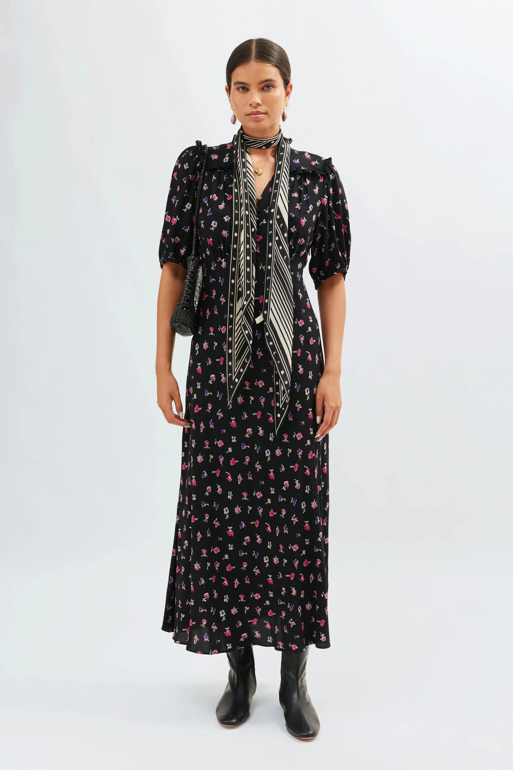 Gwen - French Ditsy Black