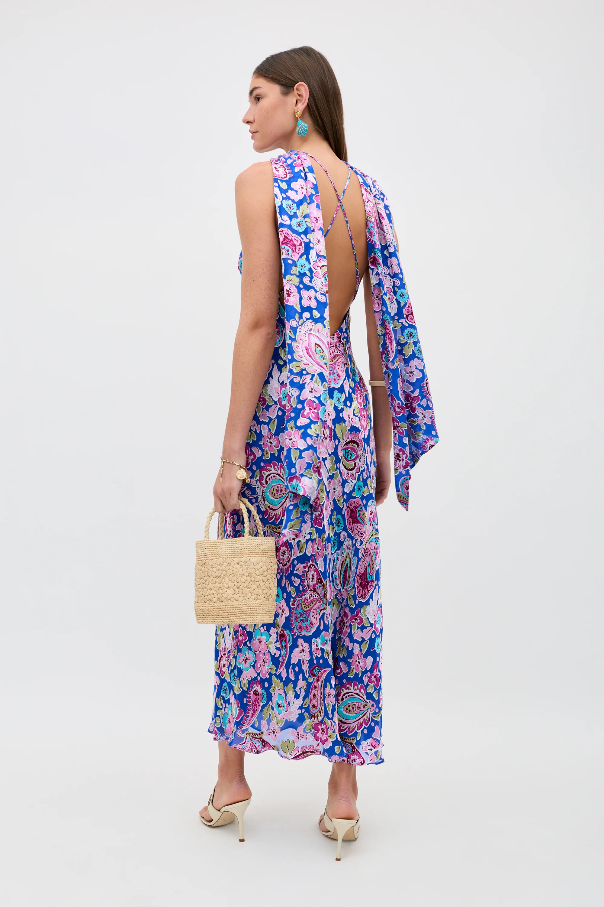 Hayley - Cara Floral Devore Blue - Image 5