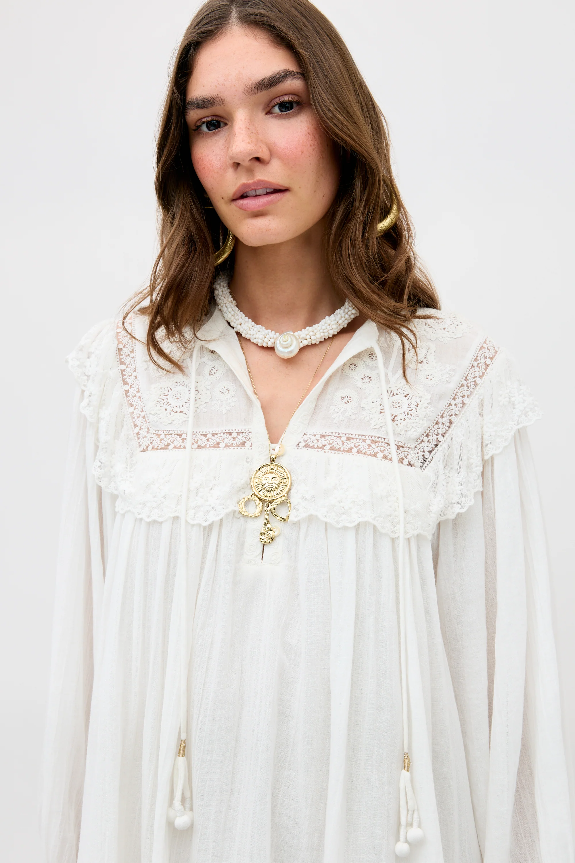 Inez - Lilly Embroidery Ivory - Image 4