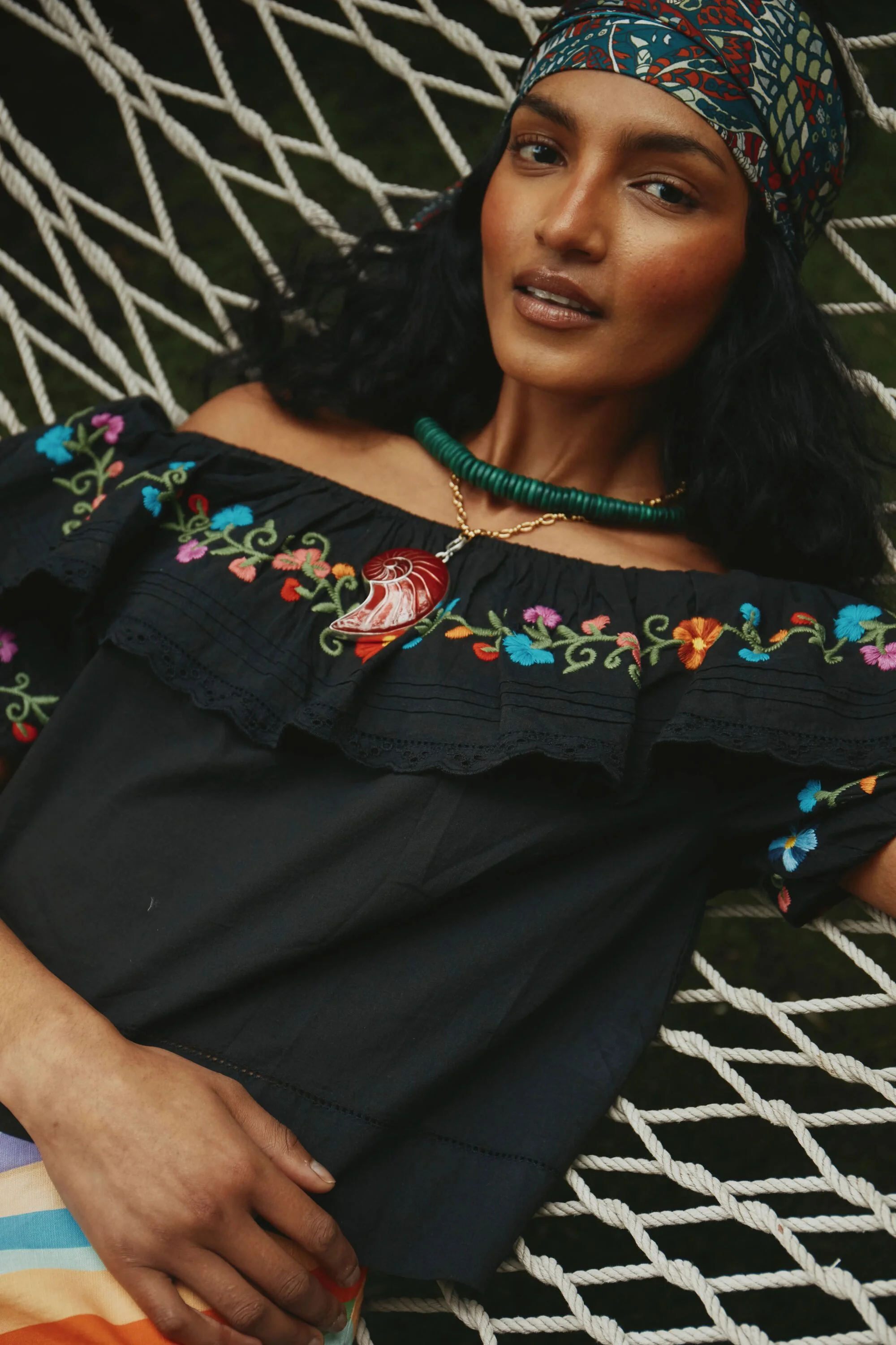 Lisette - Ombre Floral Embroidery Black - Image 2
