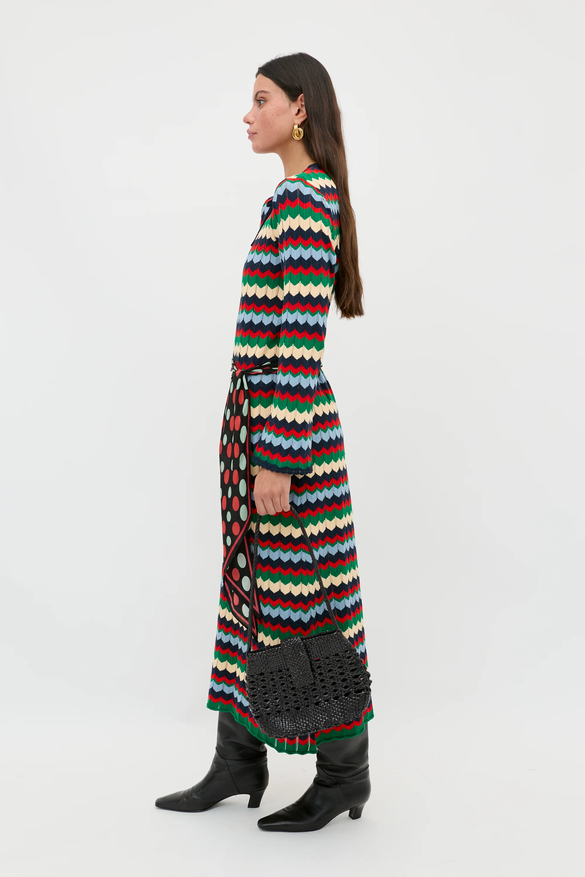 Lucila  -  Retro Chevron Blue - Image 4
