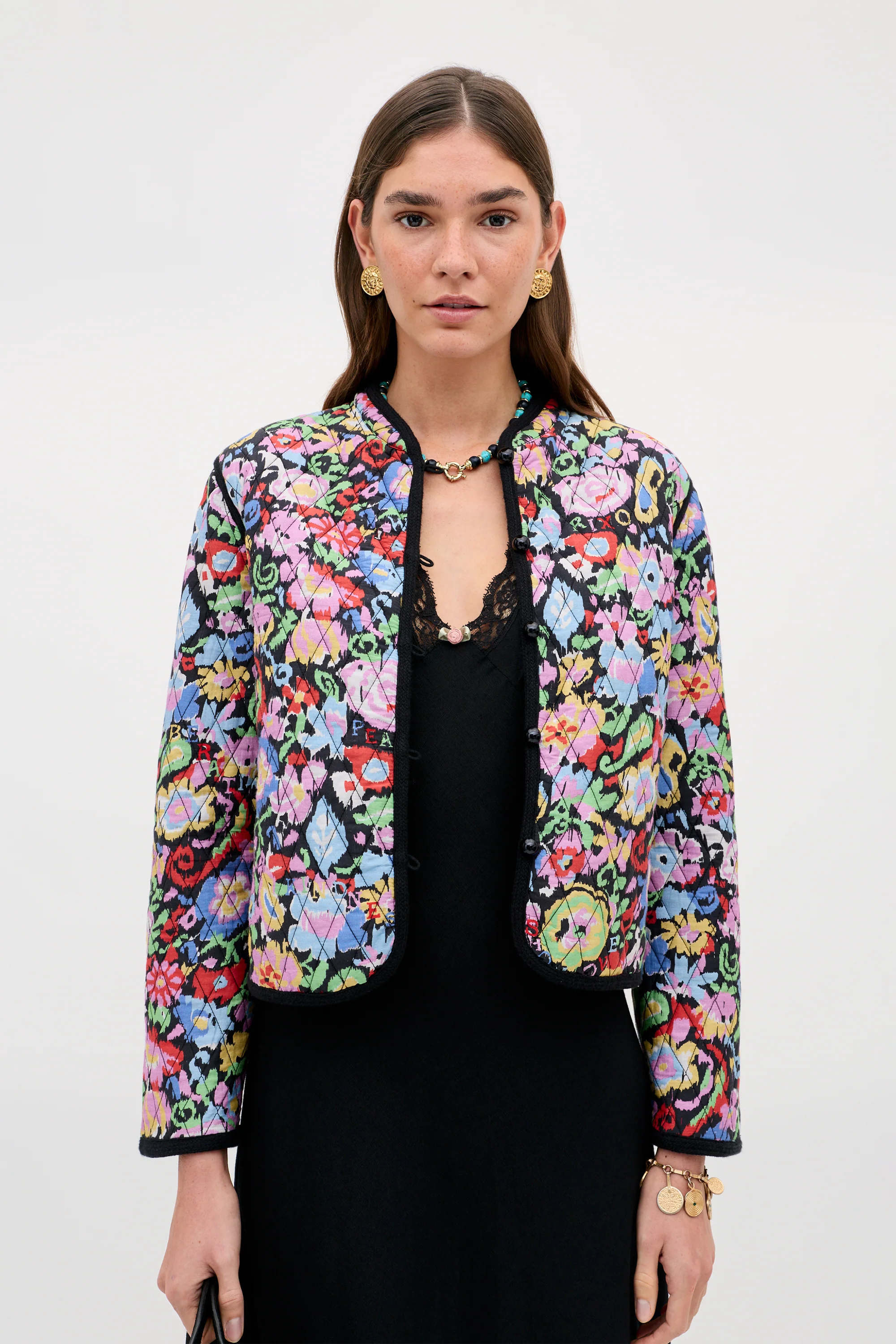 Lyanne - Ikat Bloom Charcoal