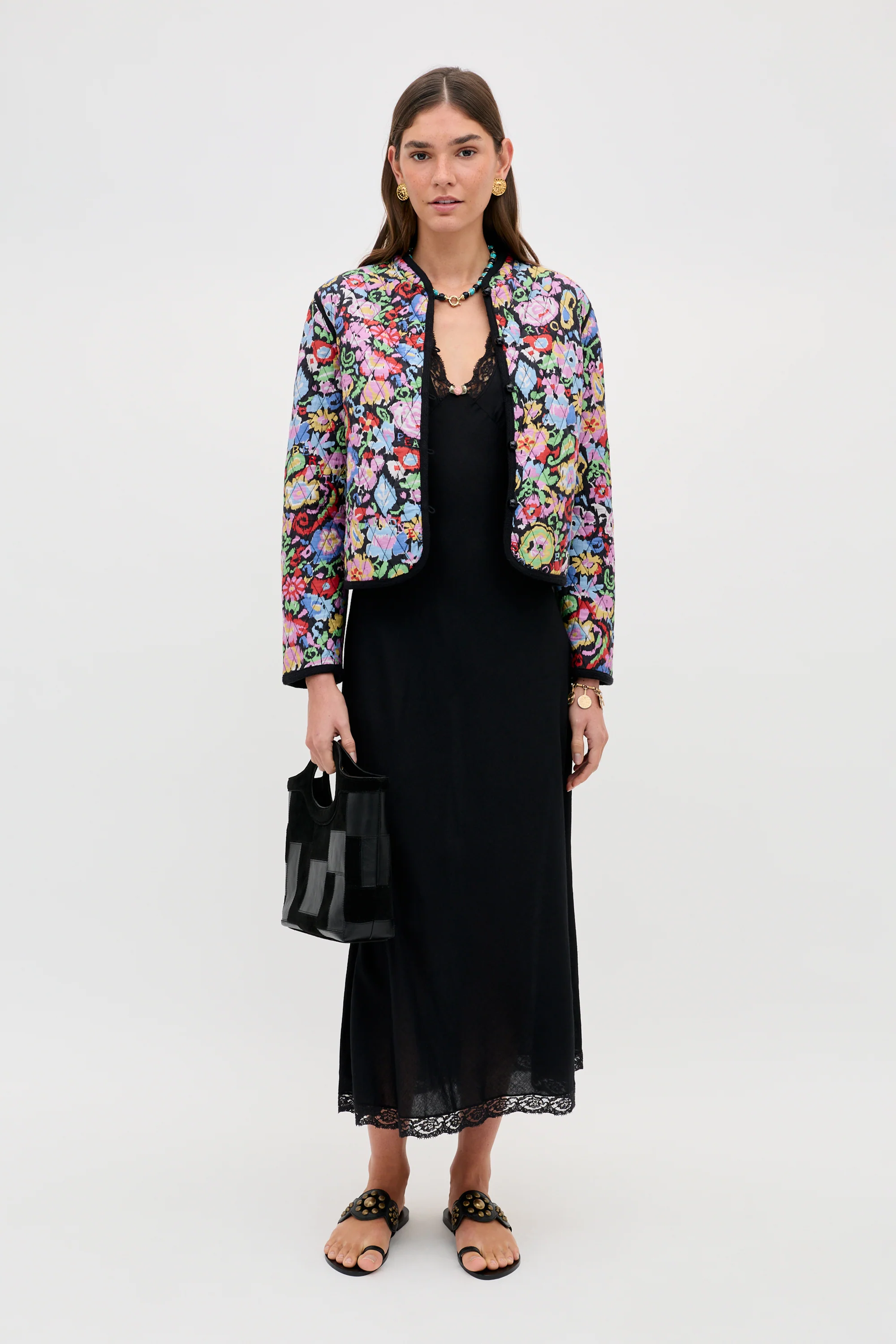 Lyanne - Ikat Bloom Charcoal - Image 2