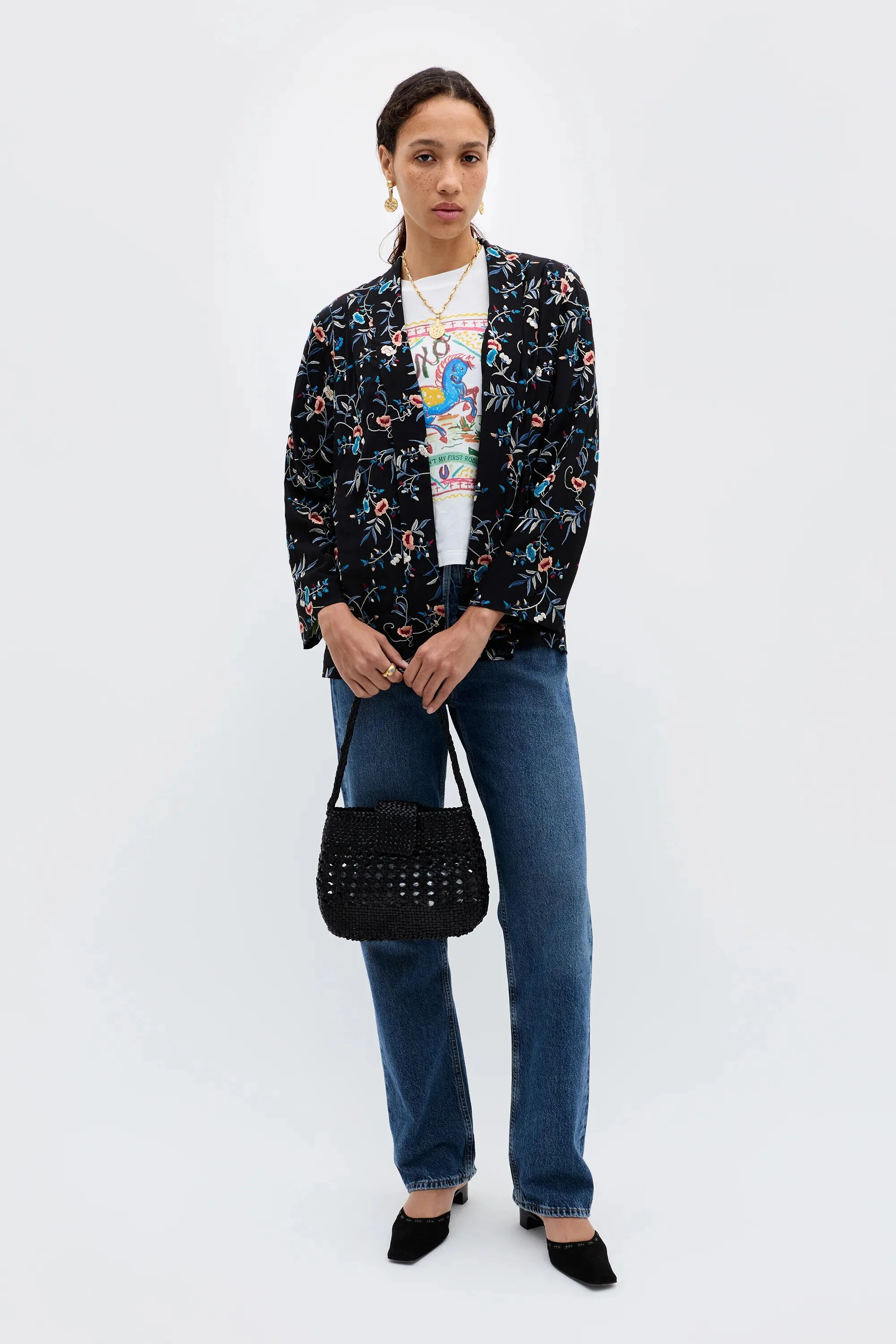 Malachy - Botanical Embroidery Black - Image 6