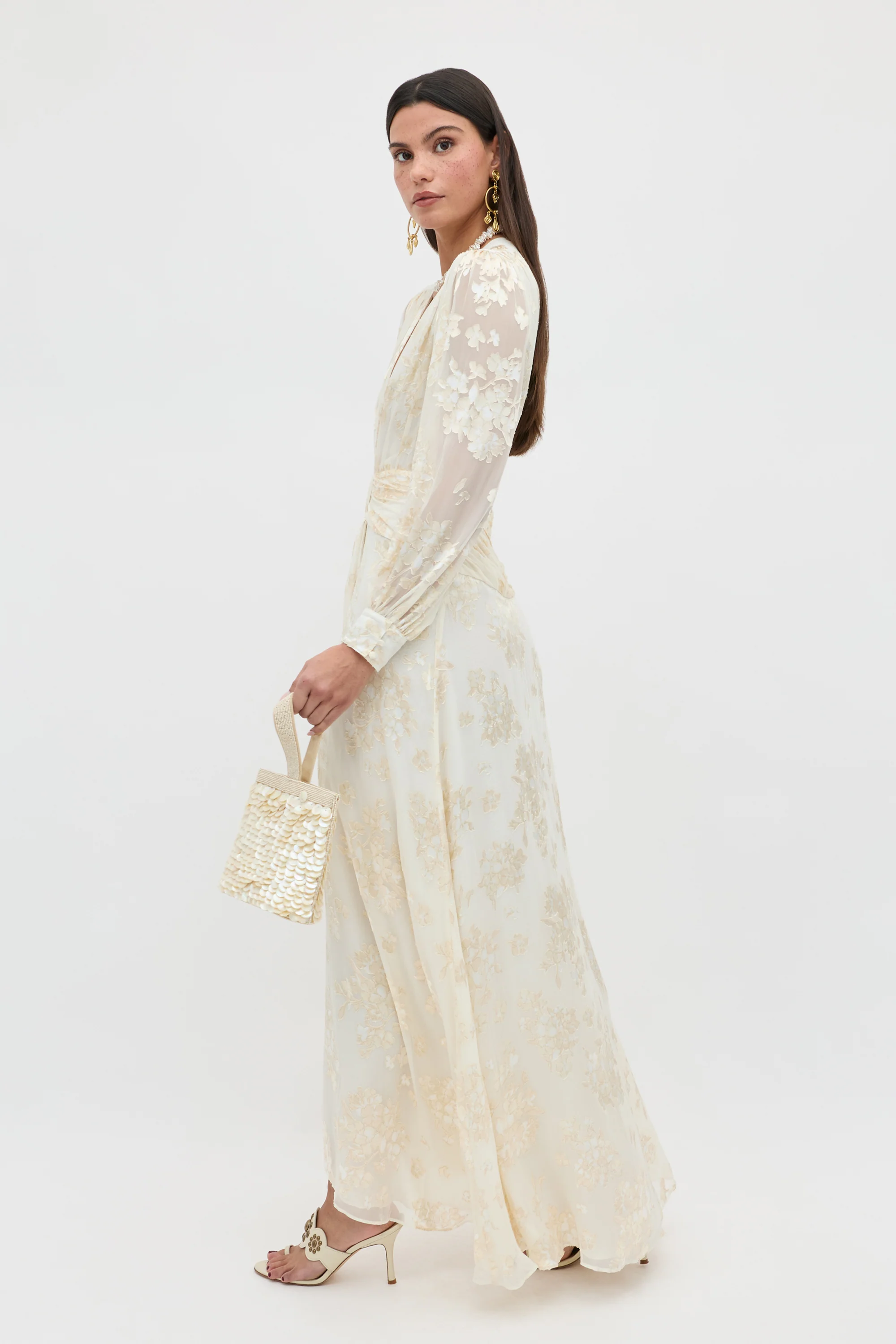 Meera -  Bouquet Devoré Cream - Image 3