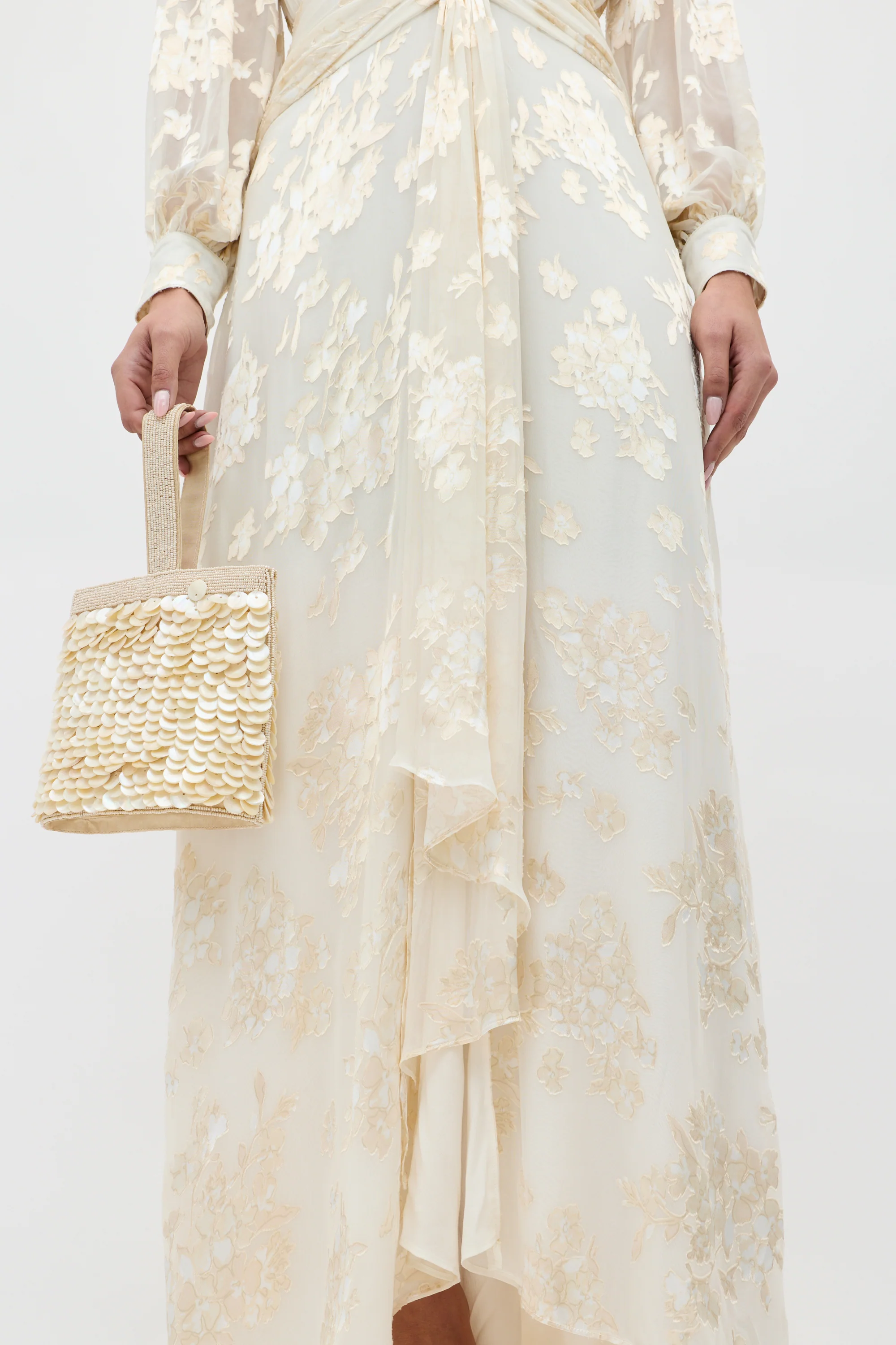 Meera -  Bouquet Devoré Cream - Image 4