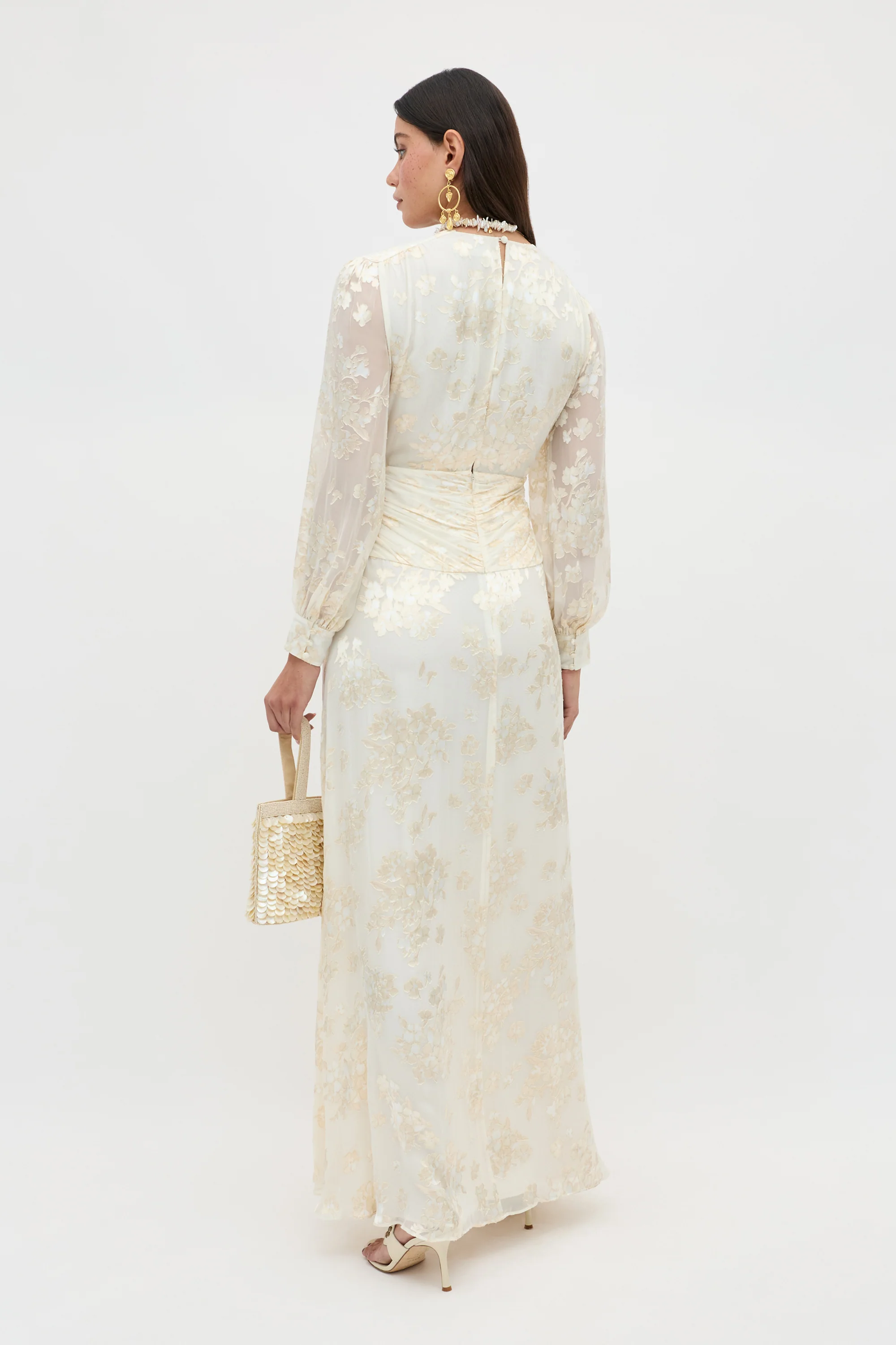 Meera -  Bouquet Devoré Cream - Image 5