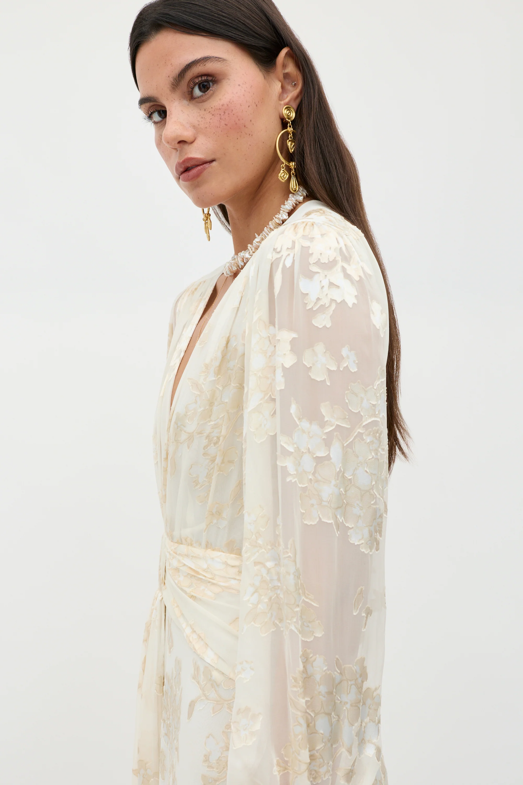 Meera -  Bouquet Devoré Cream - Image 6
