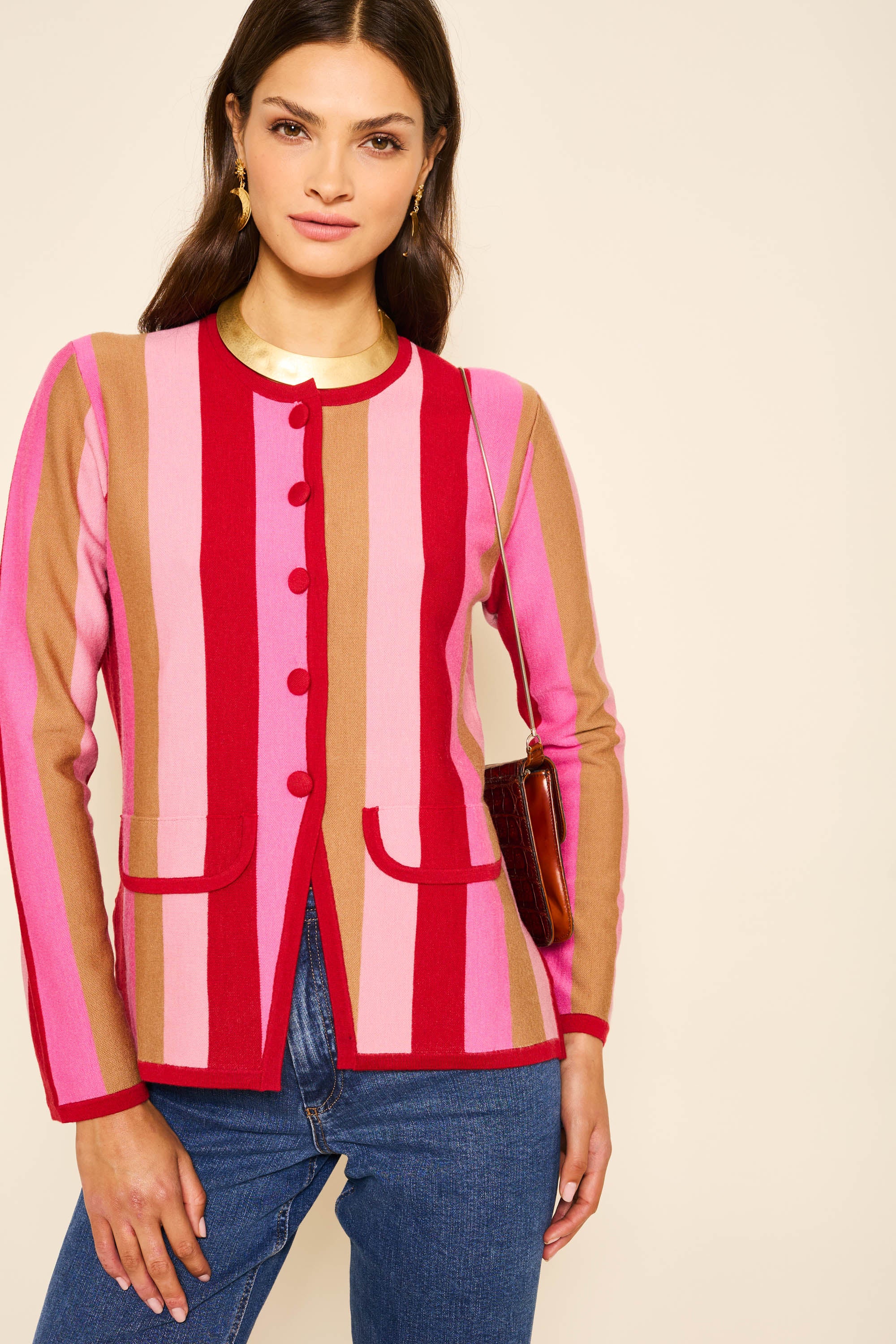 Mirja - Victoria Stripe Jacquard Pink - Image 2