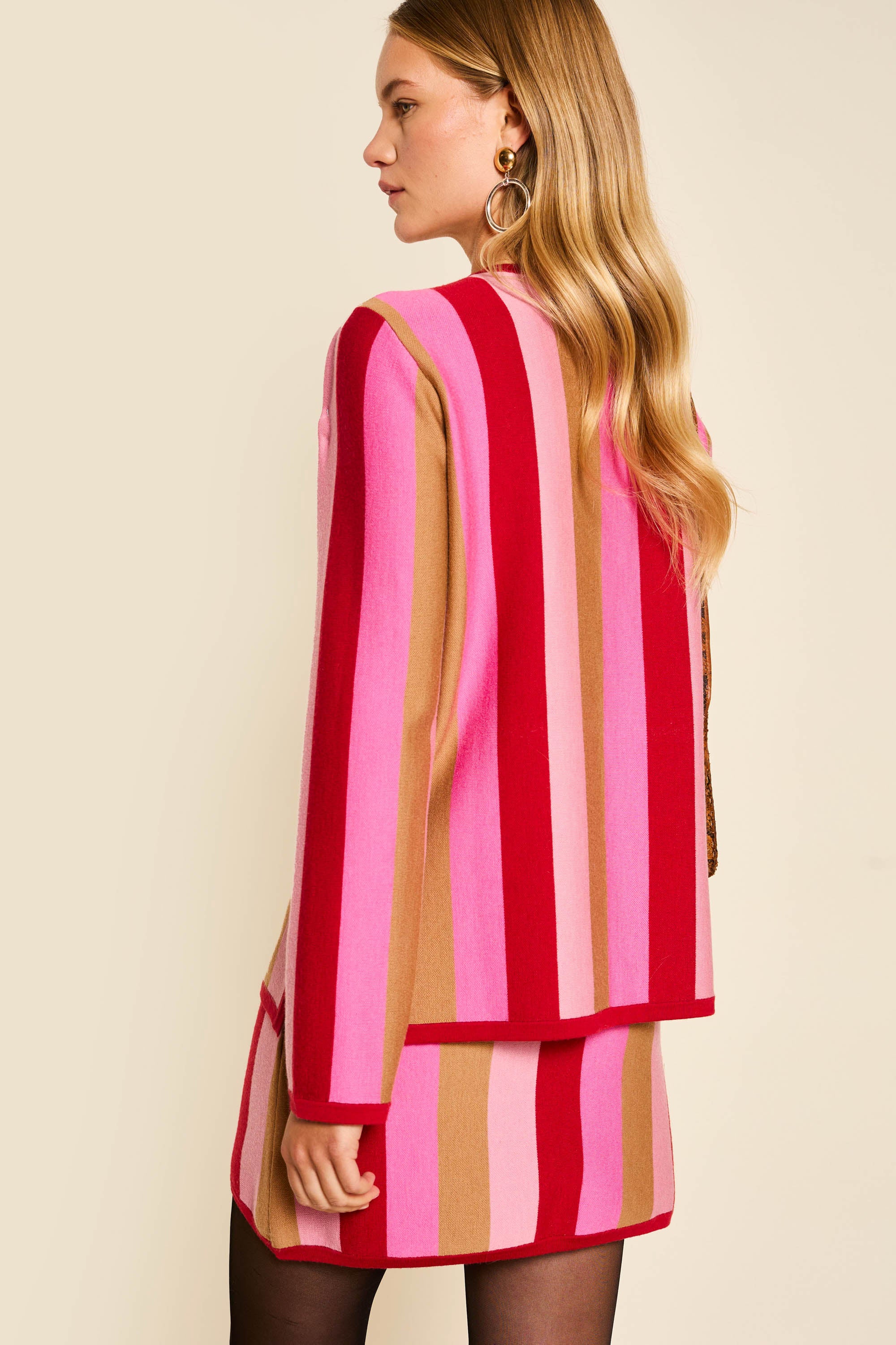 Mirja - Victoria Stripe Jacquard Pink - Image 4