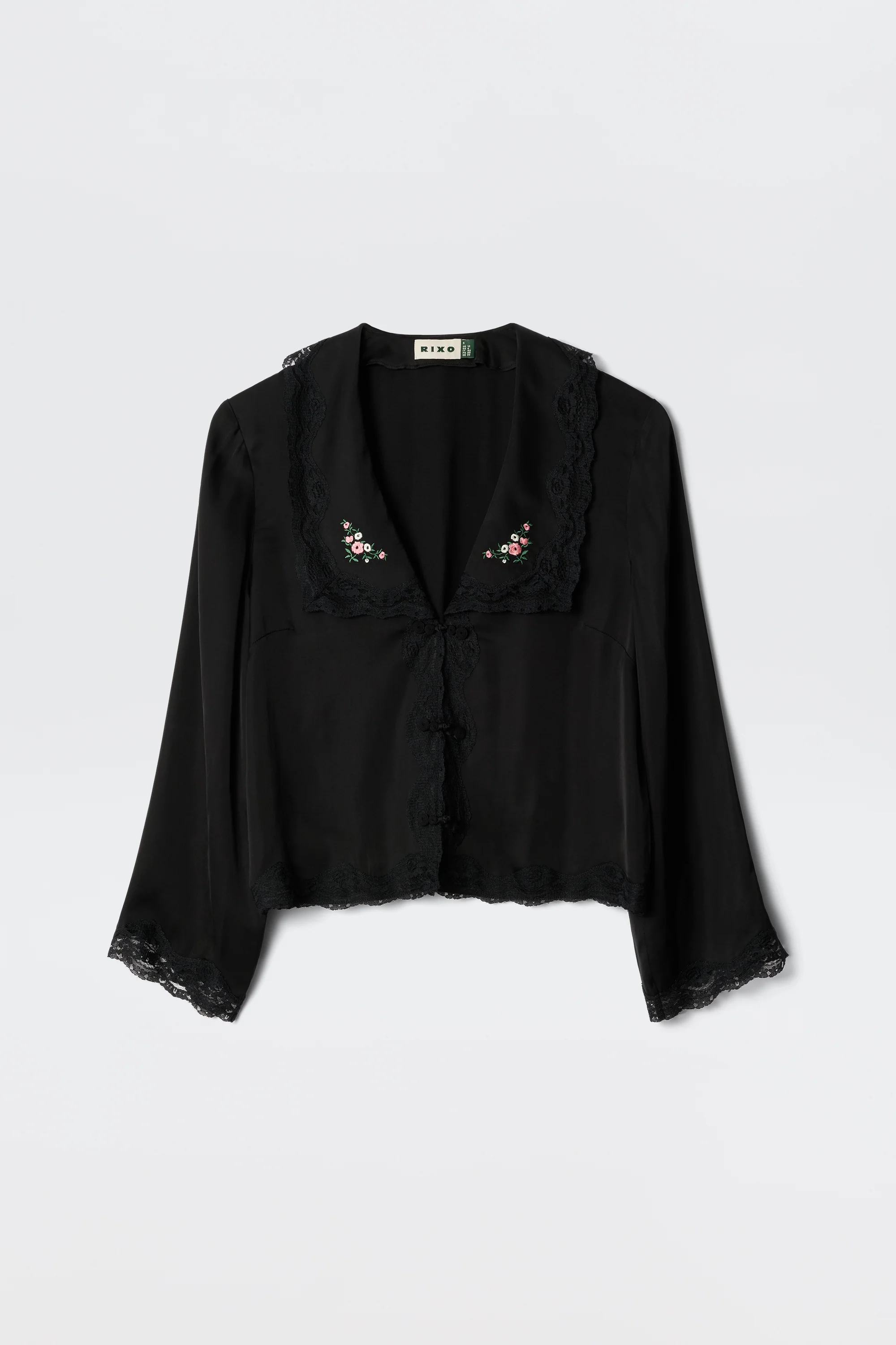 Nienna  -  Peonies Embroidery Black - Image 6