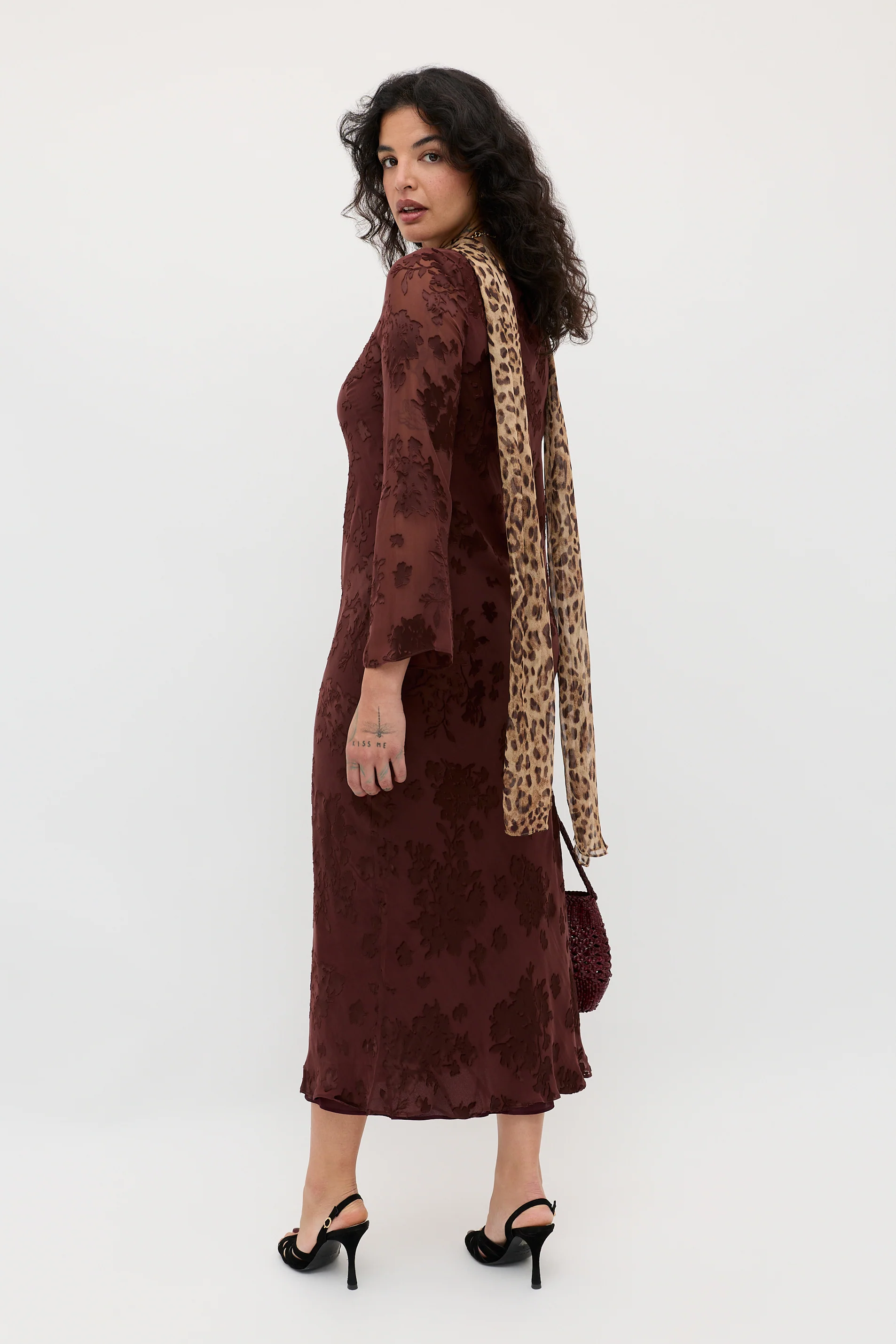 Noraya  -  Bouquet Devoré Brown - Image 3