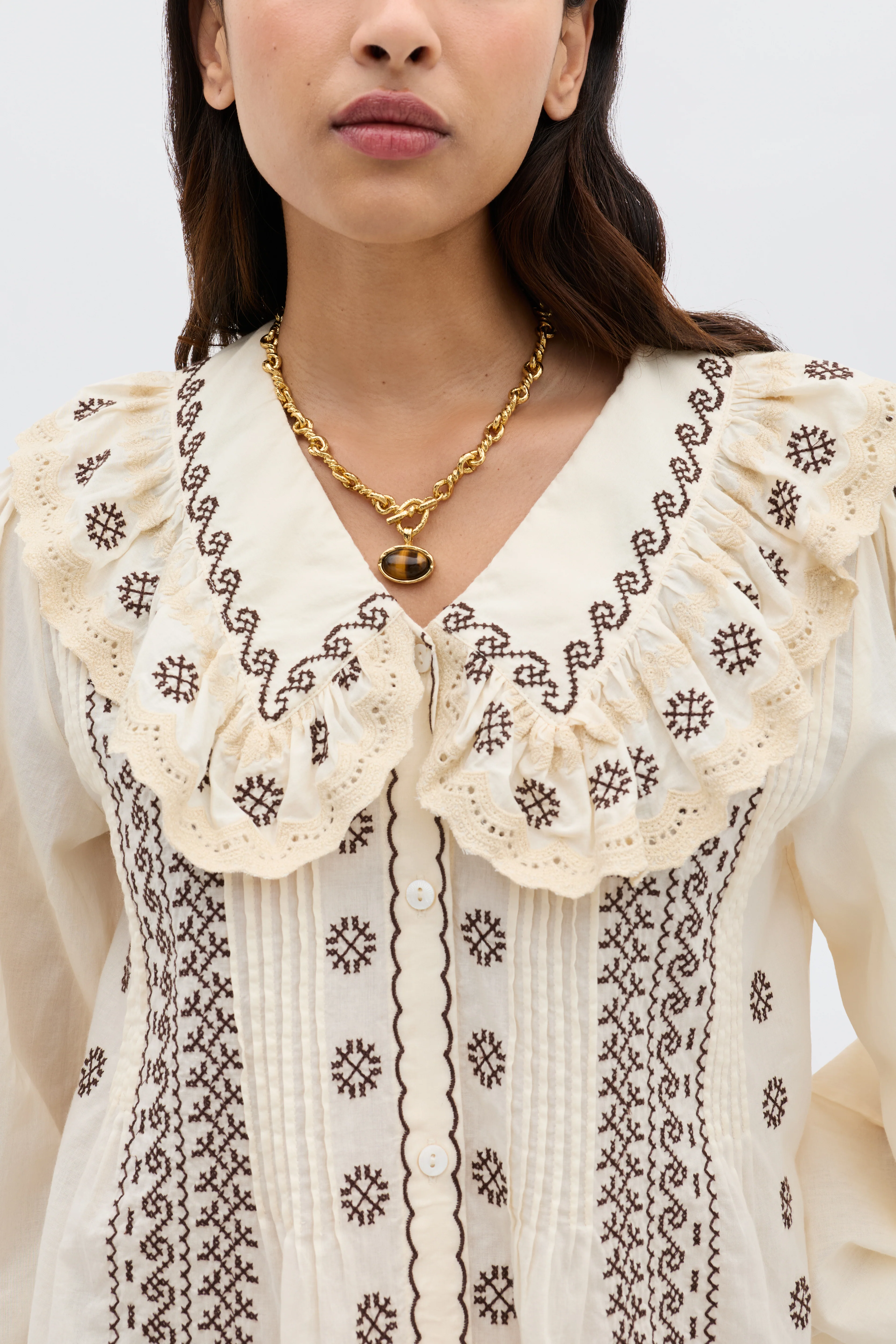 Percy  -  Mila Embroidery Brown - Image 4