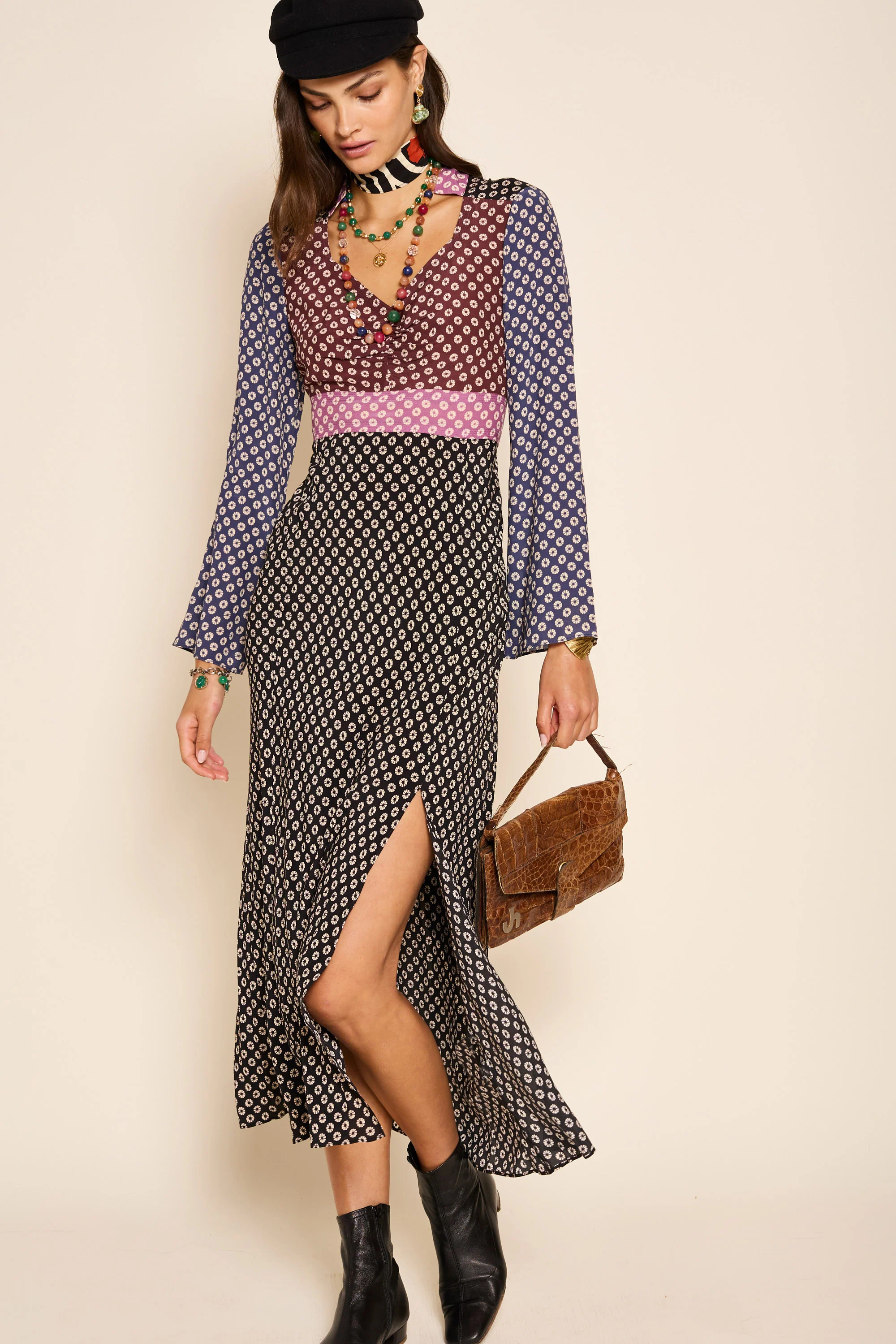 Priscilla - Shibori Burgundy Mix - Image 2