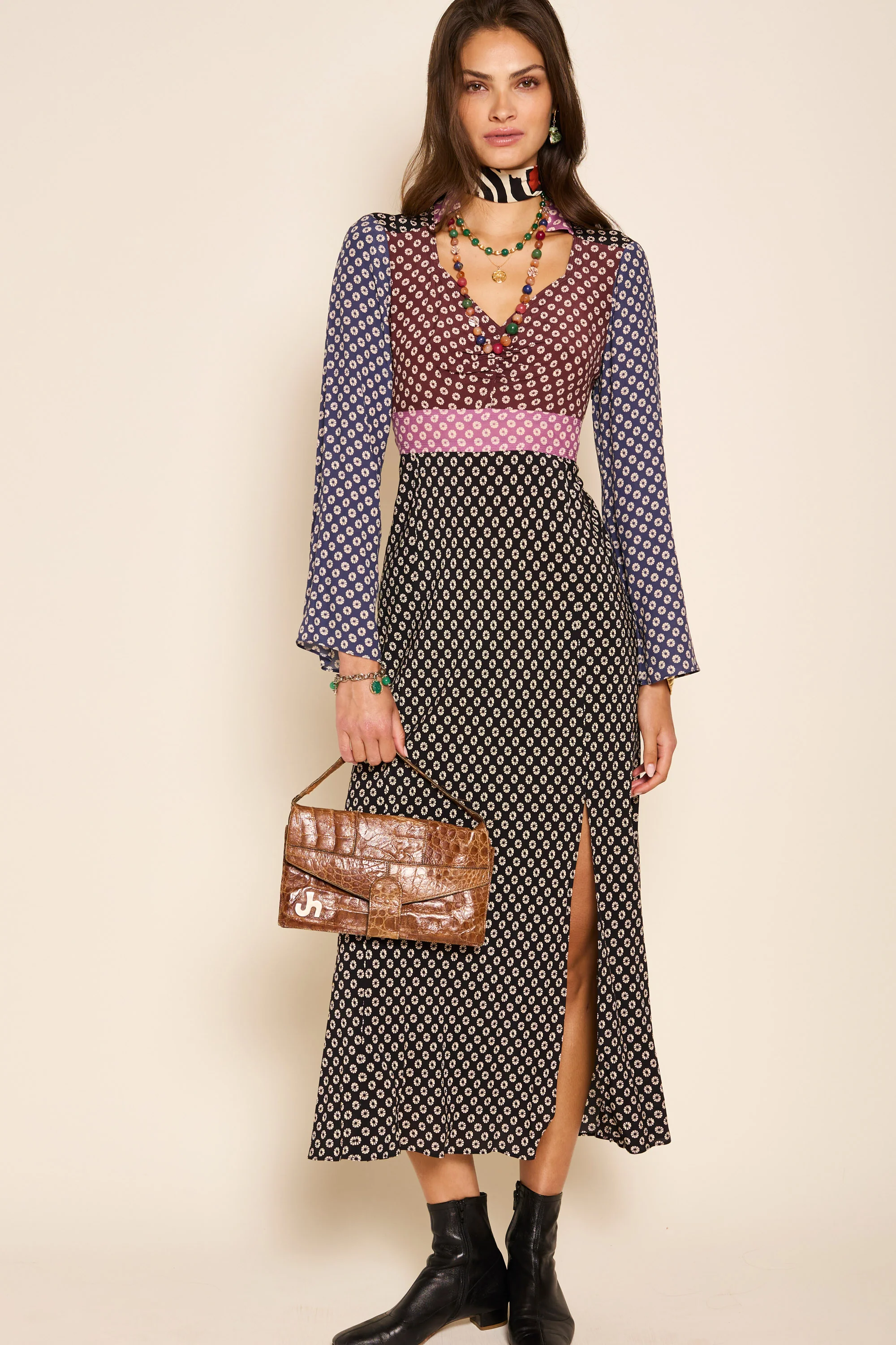 Priscilla - Shibori Burgundy Mix - Image 3