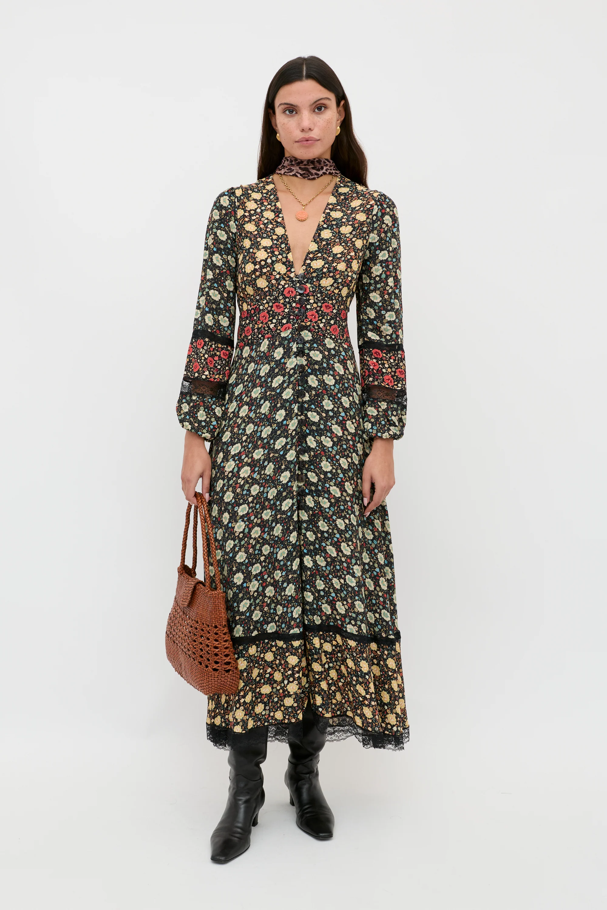 Raven - Eva Floral Mix Black