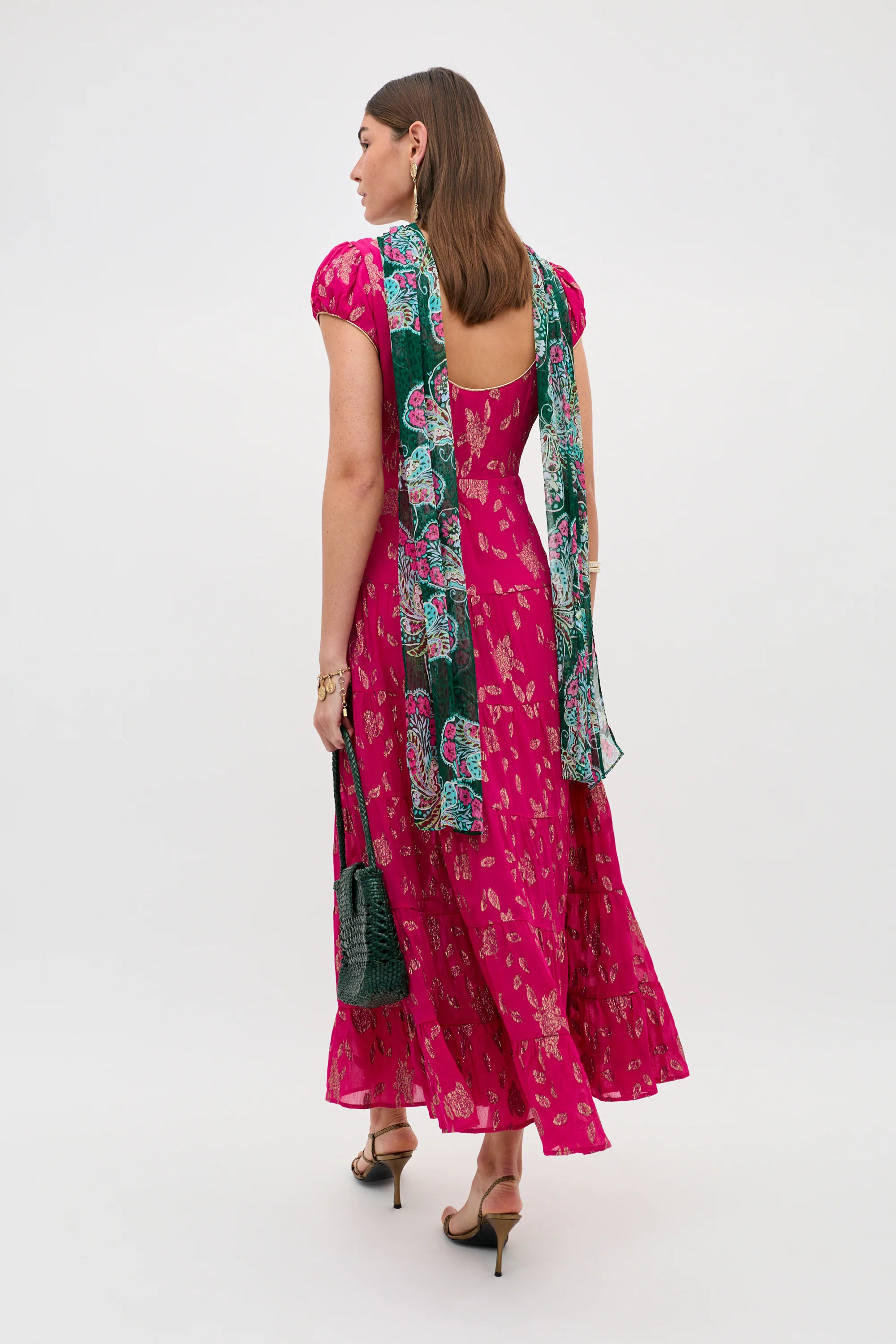 Remi - Floral Spark Jacquard Magenta Pink - Image 5