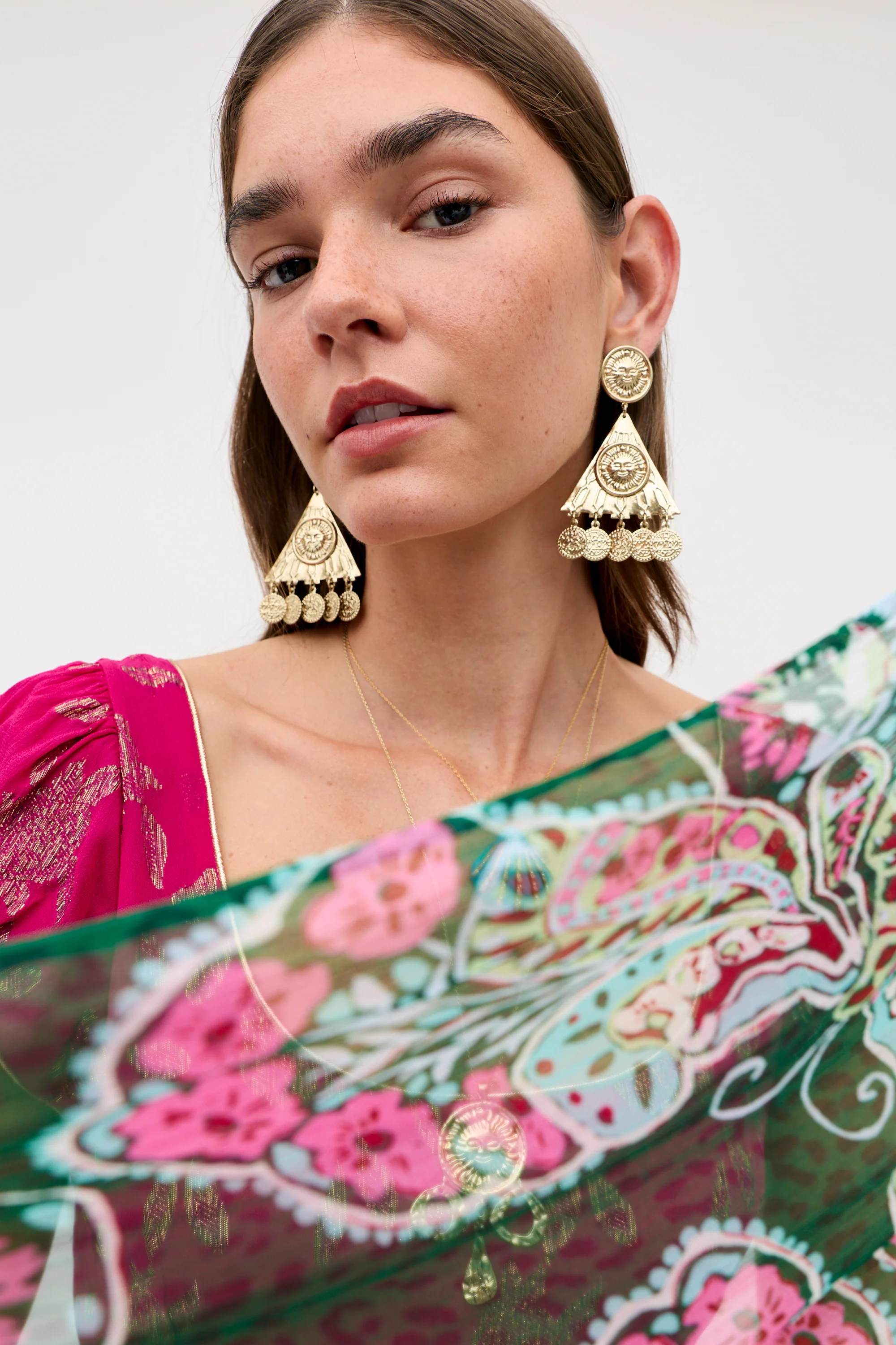 Remi - Floral Spark Jacquard Magenta Pink - Image 6