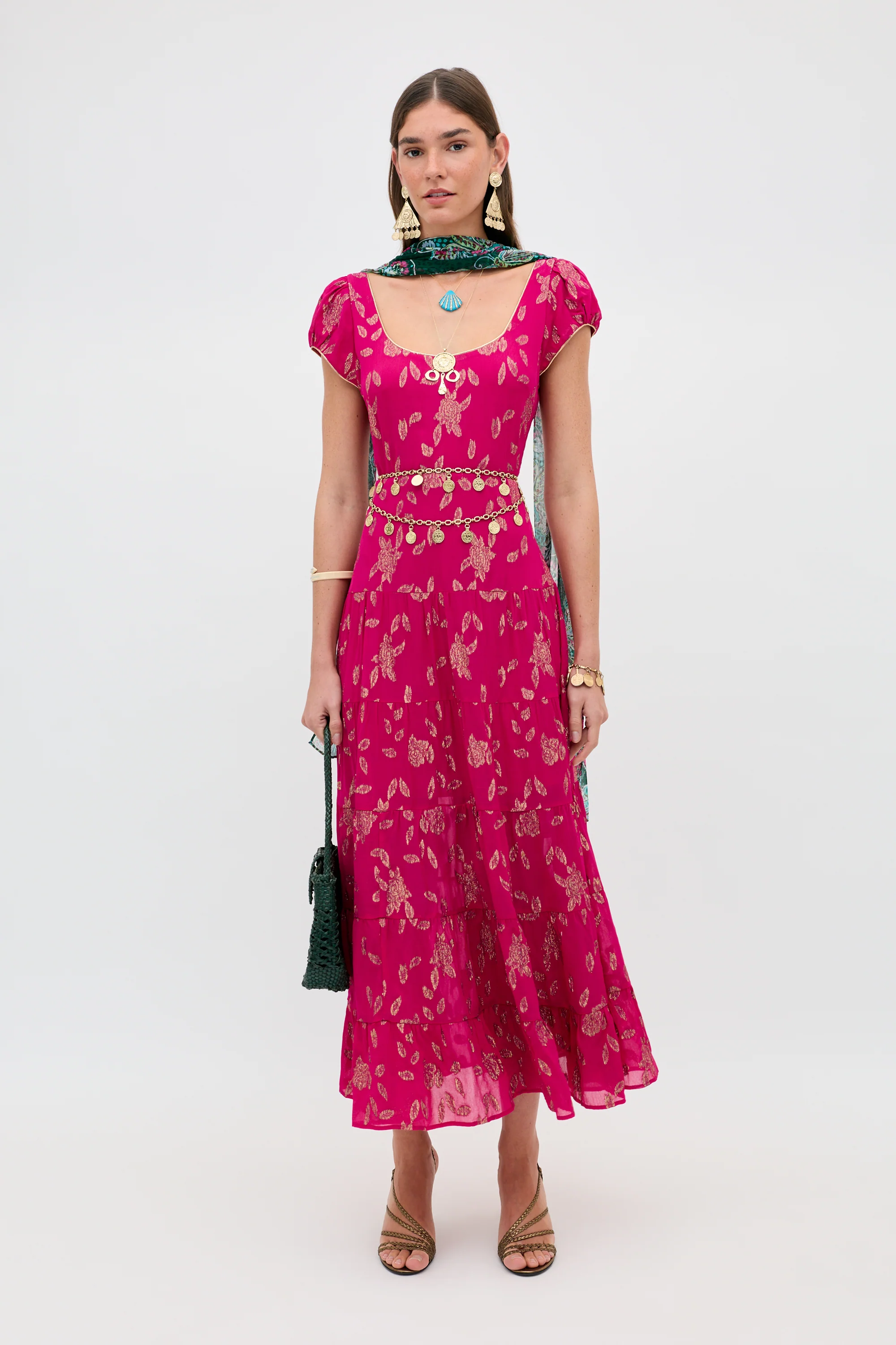 Remi - Floral Spark Jacquard Magenta Pink - Image 7