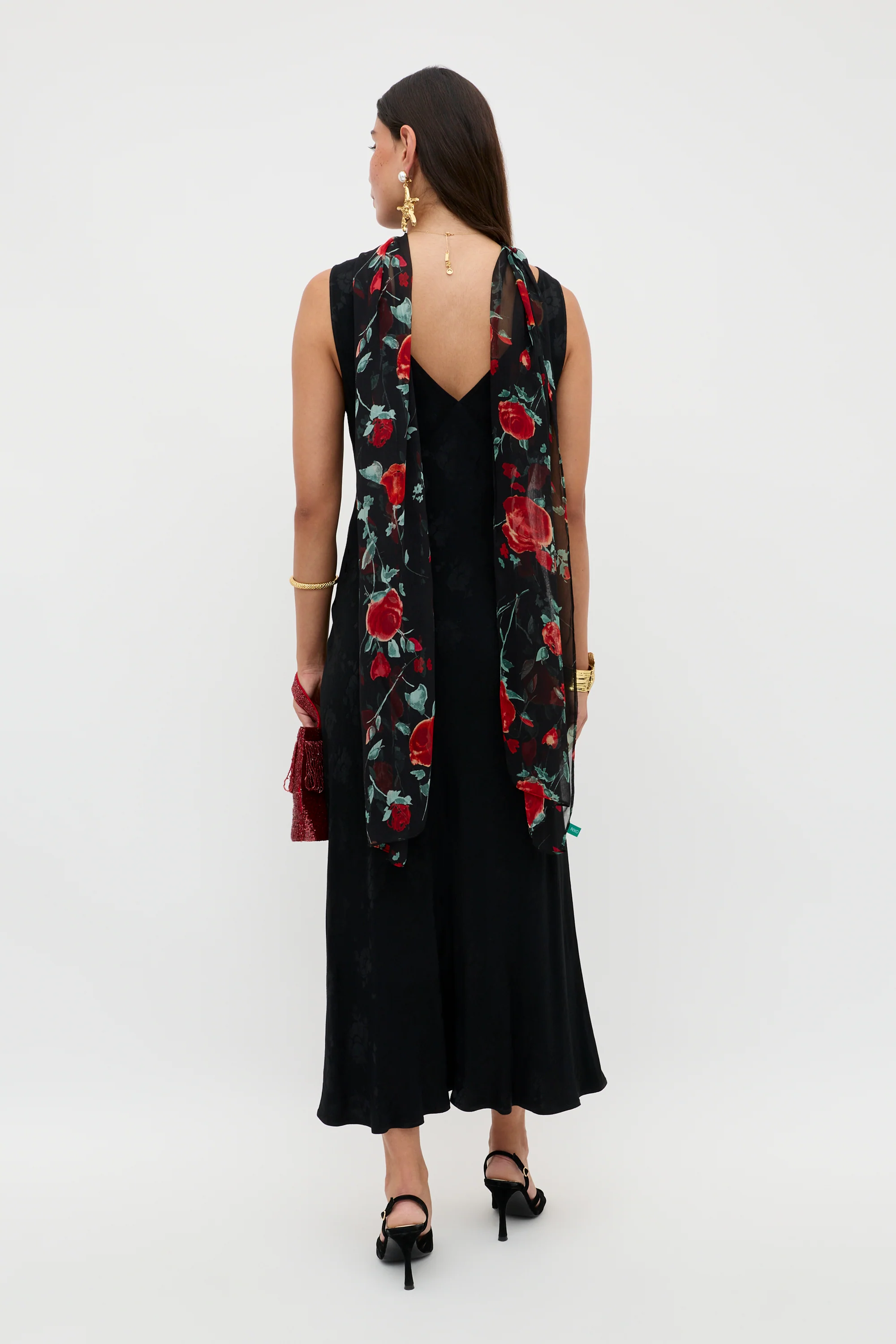 Sandrine - Black Poppy Jacquard - Image 3