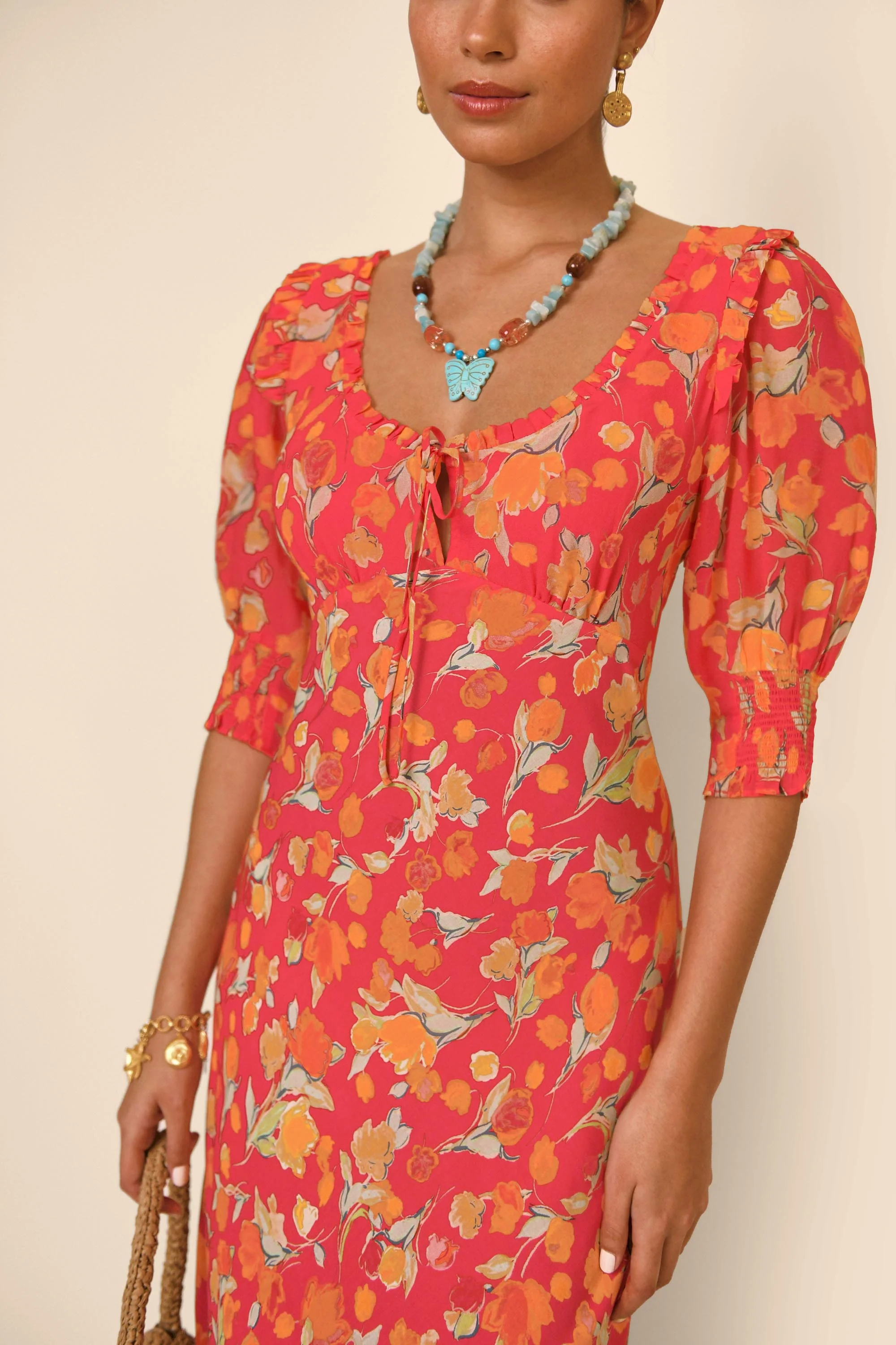 sathya - fontainhas floral coral - Image 2