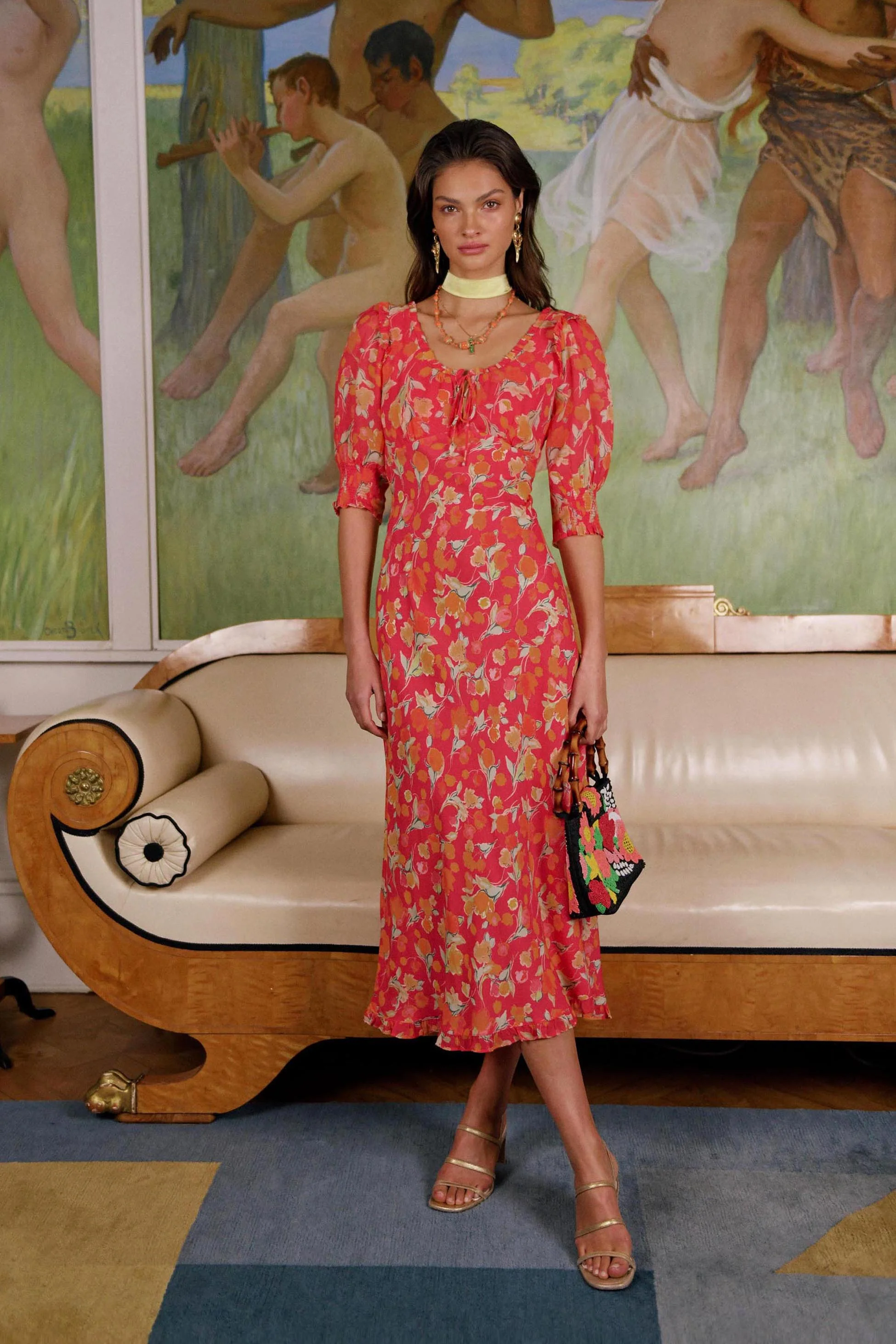 sathya - fontainhas floral coral - Image 3