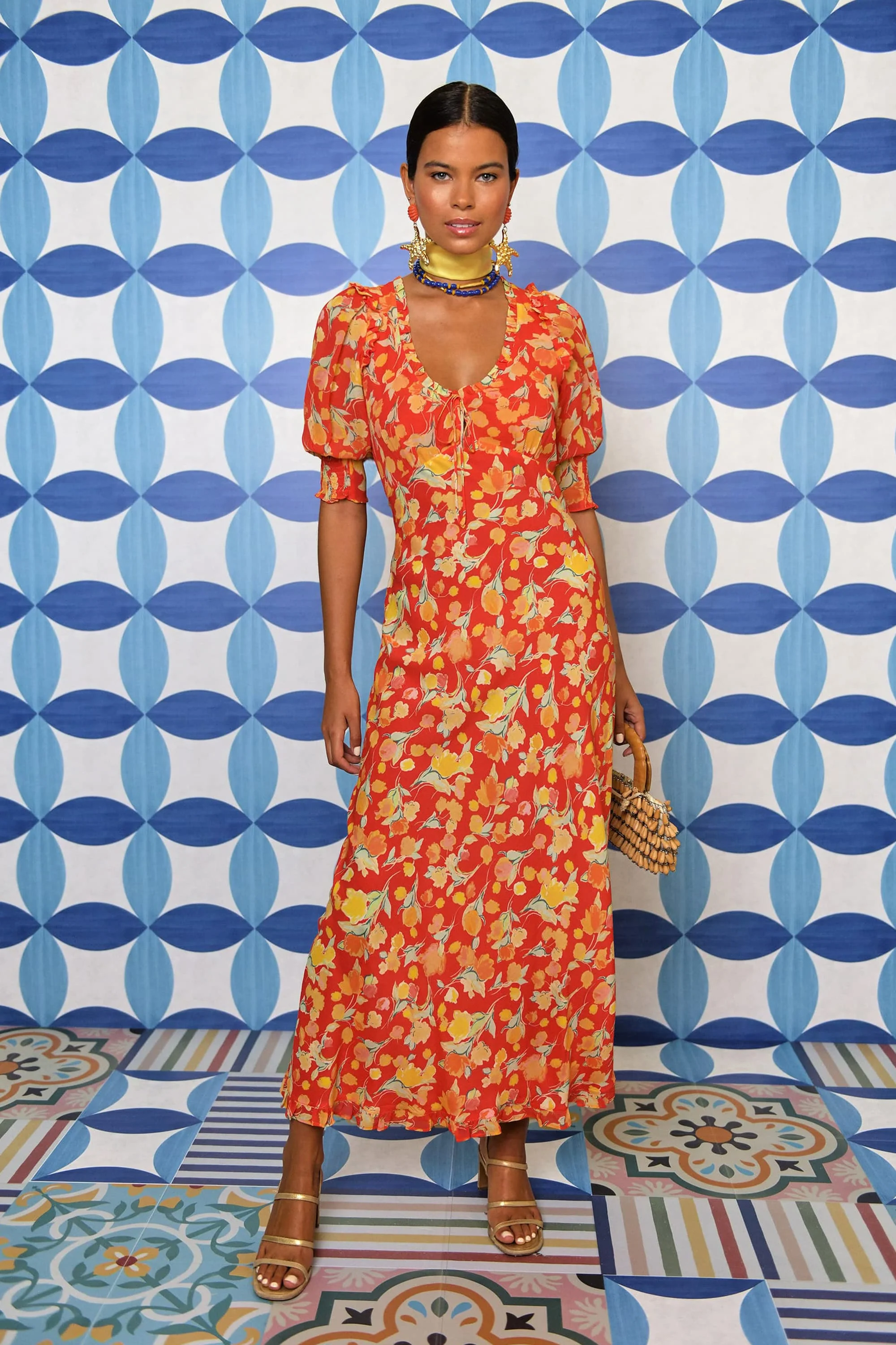 sathya - fontainhas floral coral - Image 7